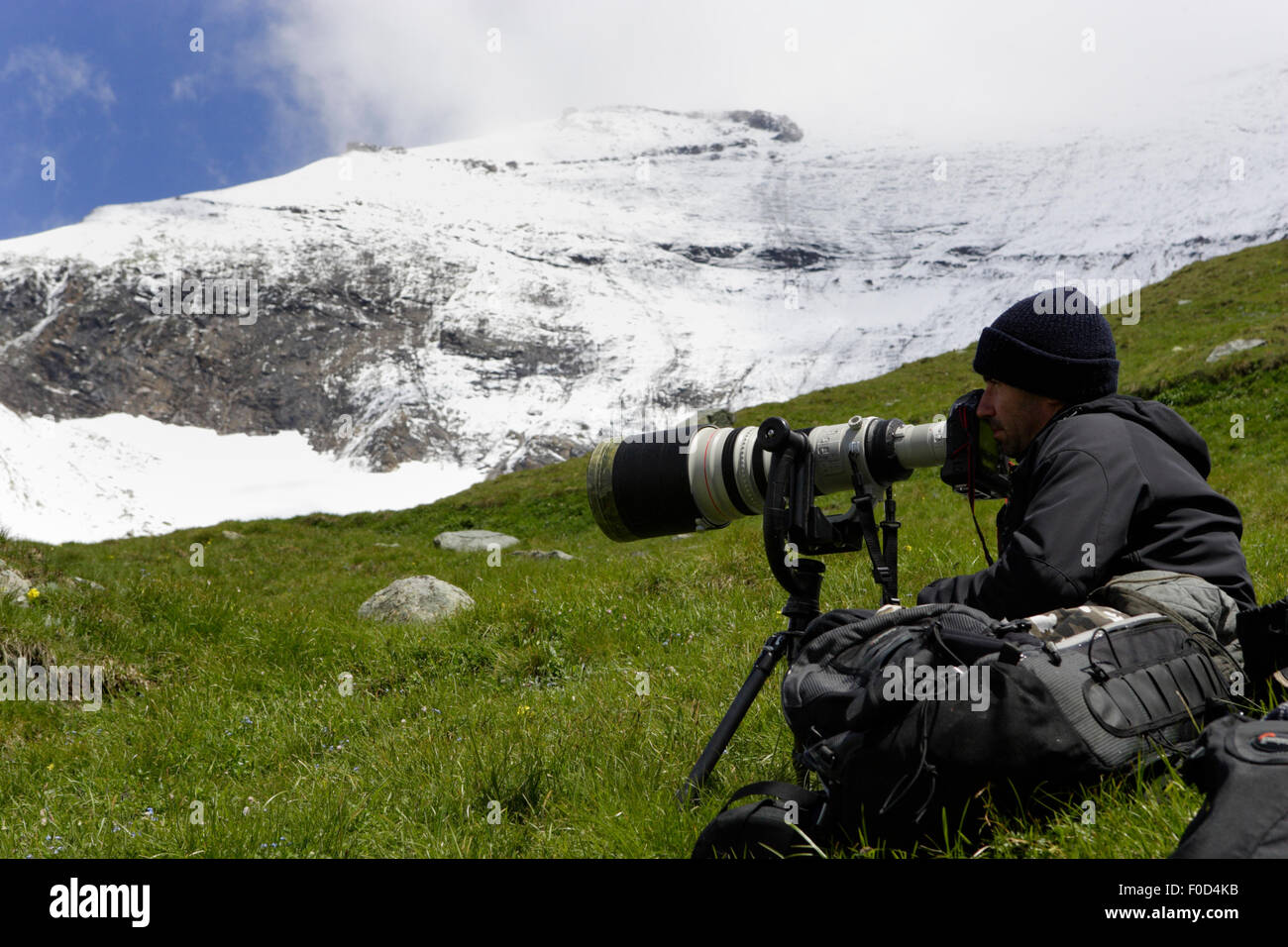 Photographe Grzegorz Lesniewski, modèle sorti, Parc National du Hohe Tauern, l'Autriche, Juillet 2008 Banque D'Images