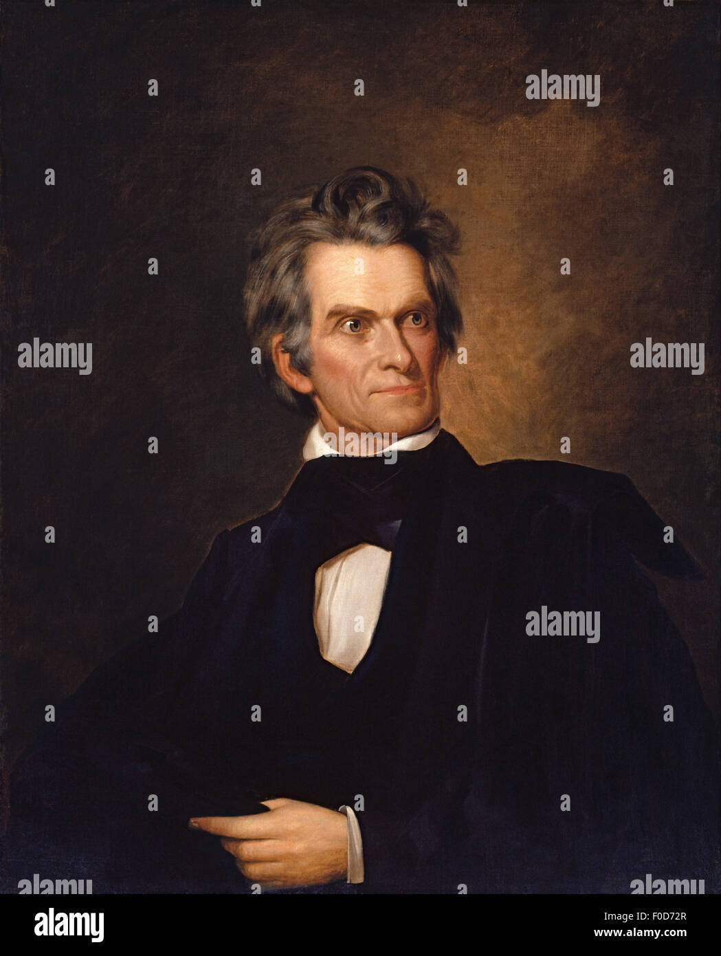 L'histoire de l'Amérique Vintage print de Vice-président des États-Unis et le sénateur John C. Calhoun. Banque D'Images