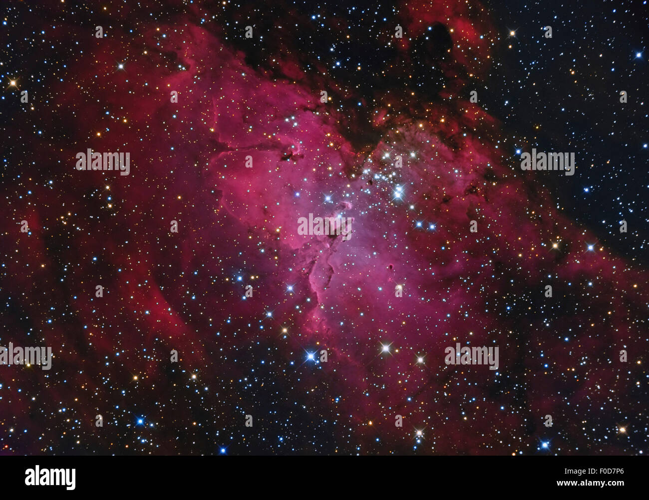 Messier 16, la Nébuleuse de l'Aigle en Serpens. Banque D'Images