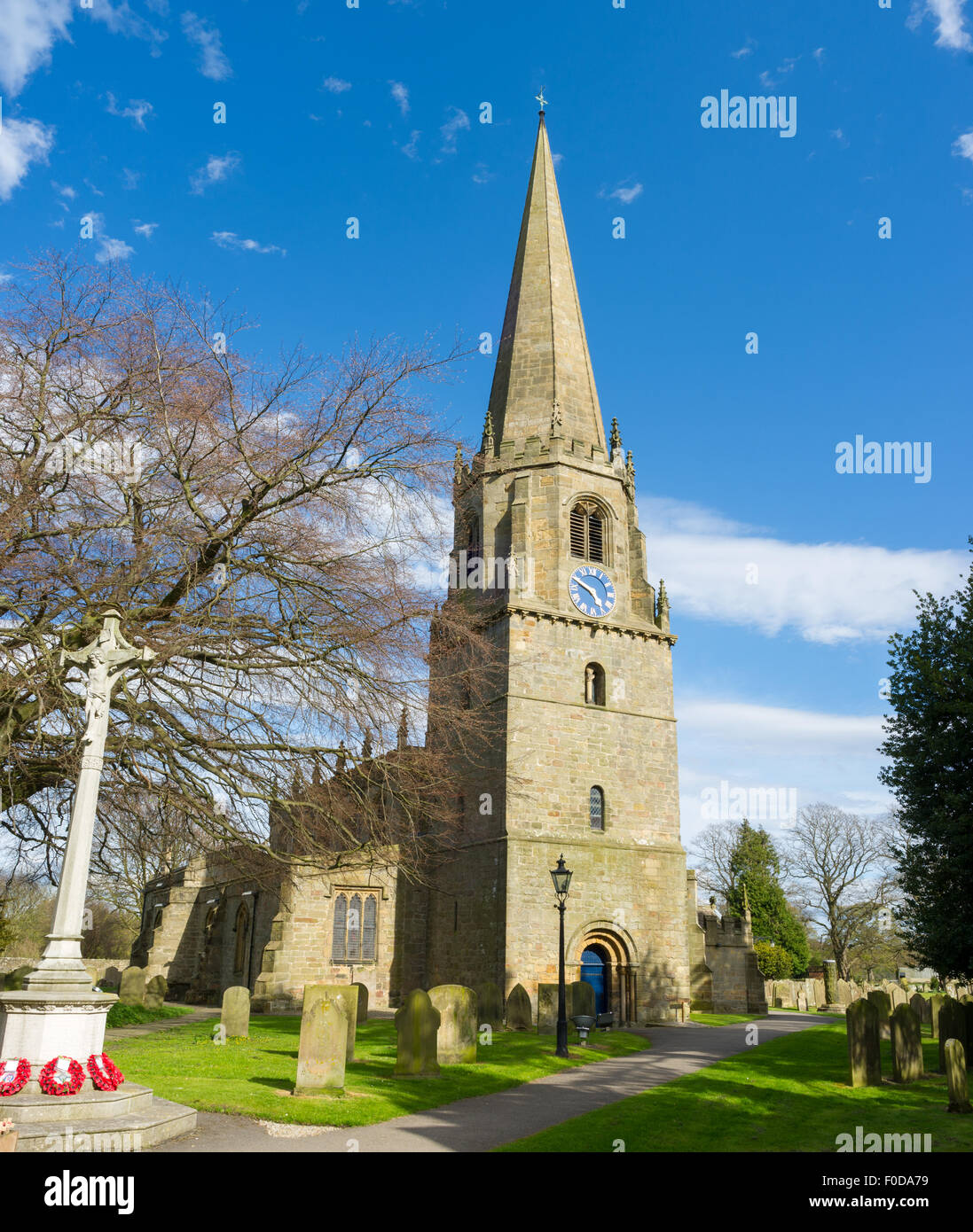 L'église St Mary vierge, Masham, North Yorkshire, Angleterre Banque D'Images