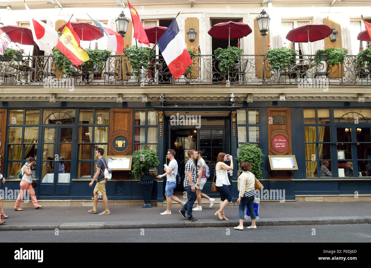Cafe Procope, datant du 17e siècle, est le plus ancien restaurant exploité à Paris, France Banque D'Images