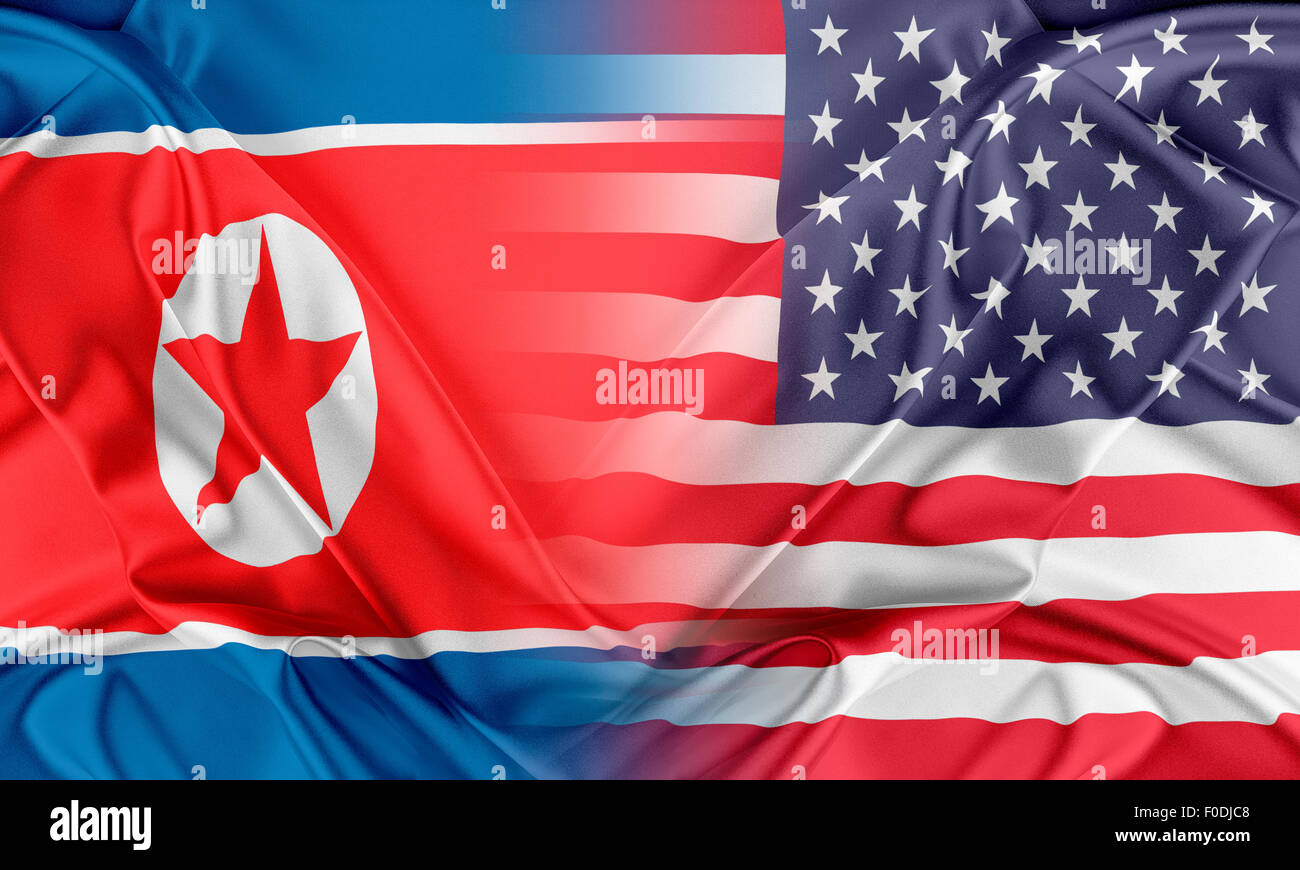 USA et la Corée du Nord Banque D'Images