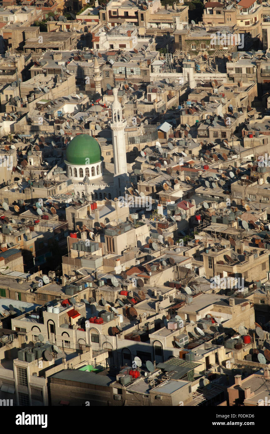 Vue aérienne de Damas en Syrie Banque D'Images