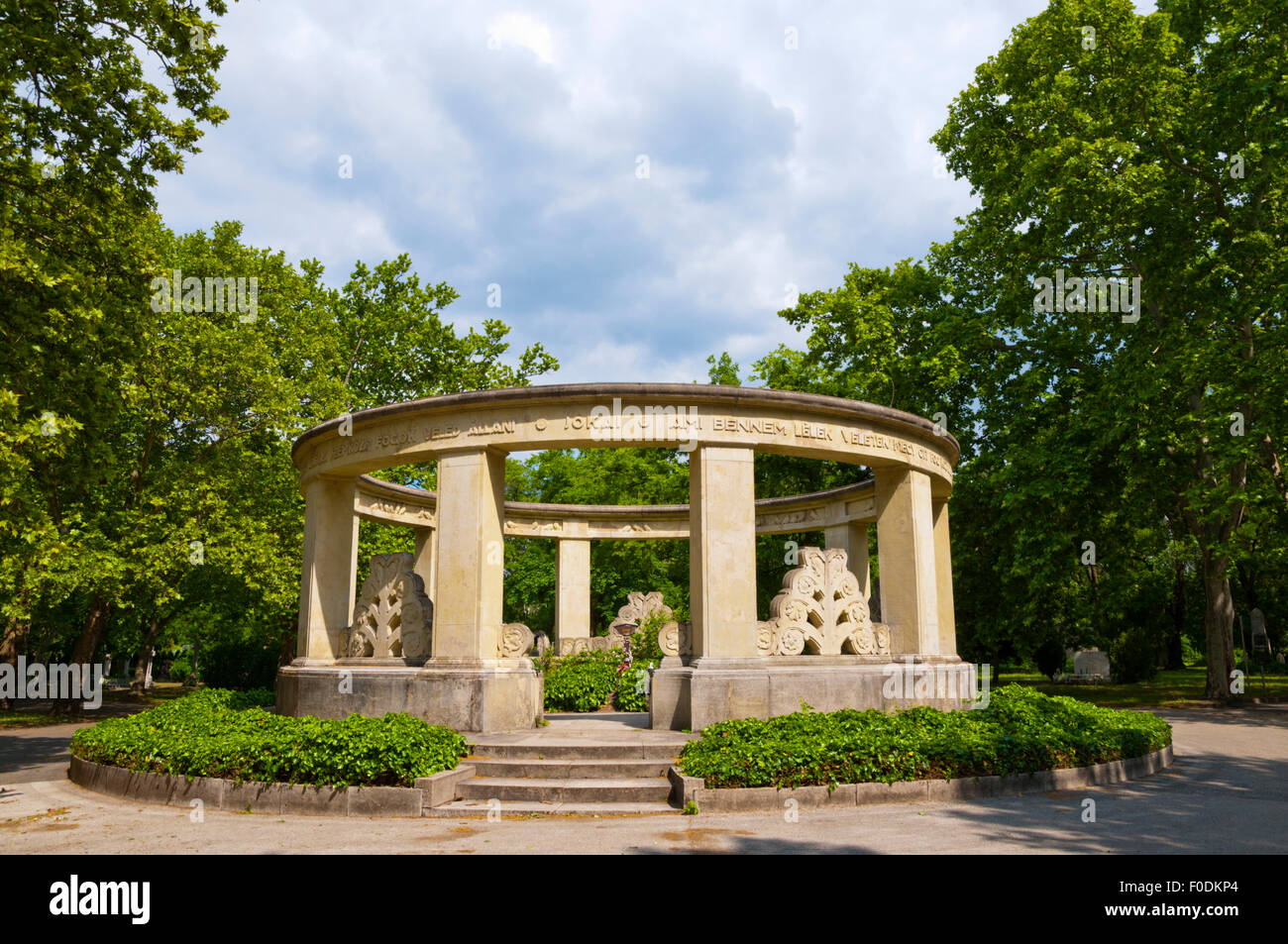 Jokai Mor mausolée, cimetière Kerepesi, Pest, Budapest, Hongrie, Europe Banque D'Images