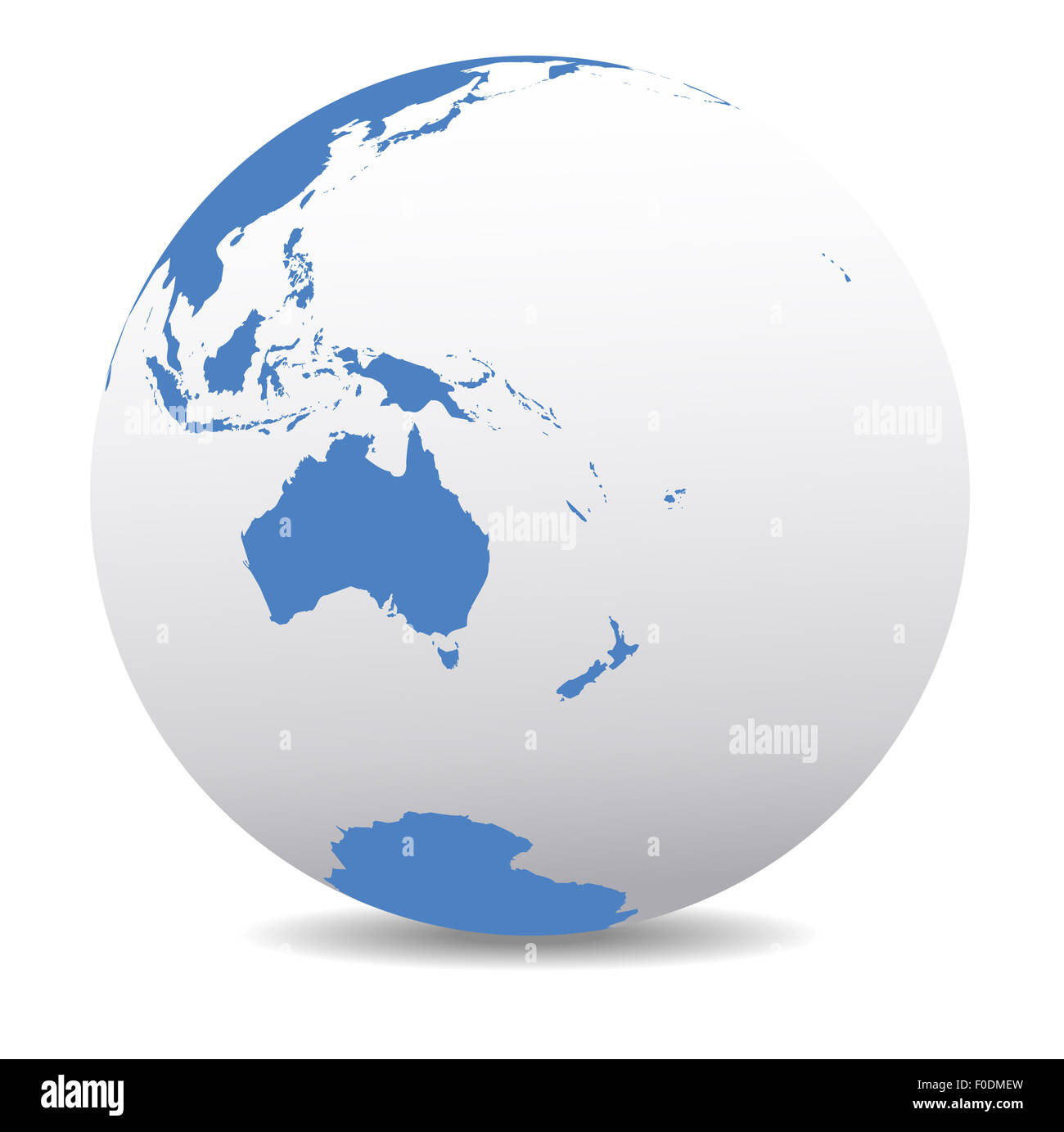 World Globe l'Australie, Nouvelle-Zélande, Papouasie-Nouvelle-Guinée Banque D'Images
