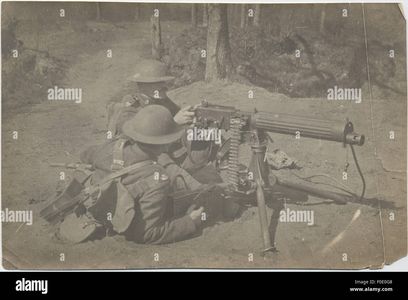 La mitrailleuse Vickers est une arme britannique historiquement importante largement utilisée au début du XXe siècle. C'était une arme de premier plan pendant la première Guerre mondiale et est connu pour sa conception et sa fiabilité. Banque D'Images