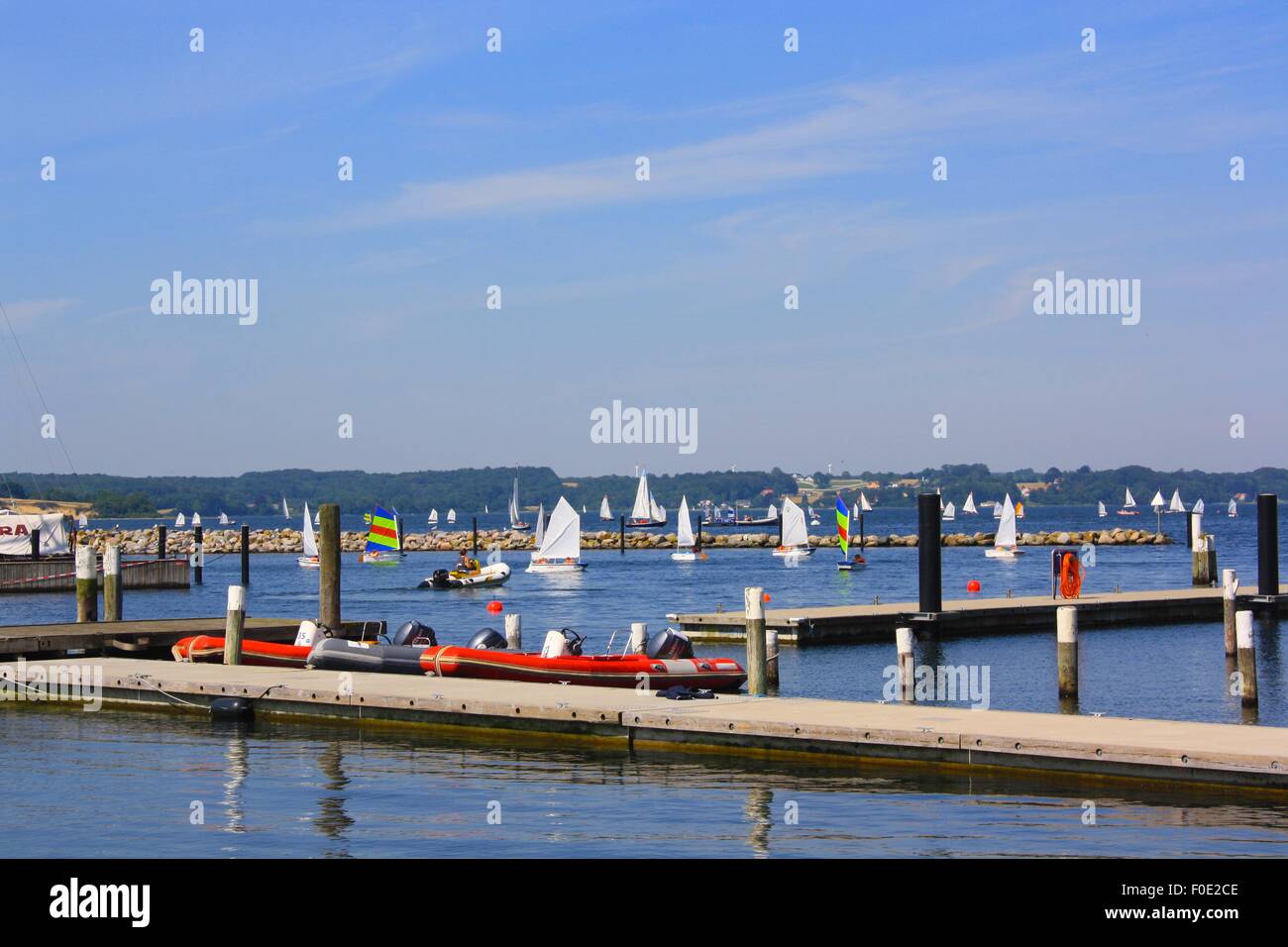 Glucksburg, Allemagne, marina, parc, nature, mer, mer de l'Est, belle journée, ensoleillée, nautisme, bateaux, voile Banque D'Images