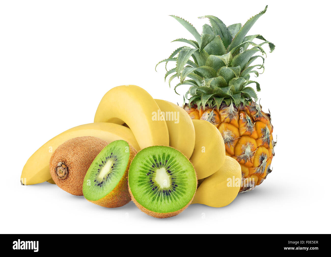 Les fruits tropicaux isolated on white Banque D'Images