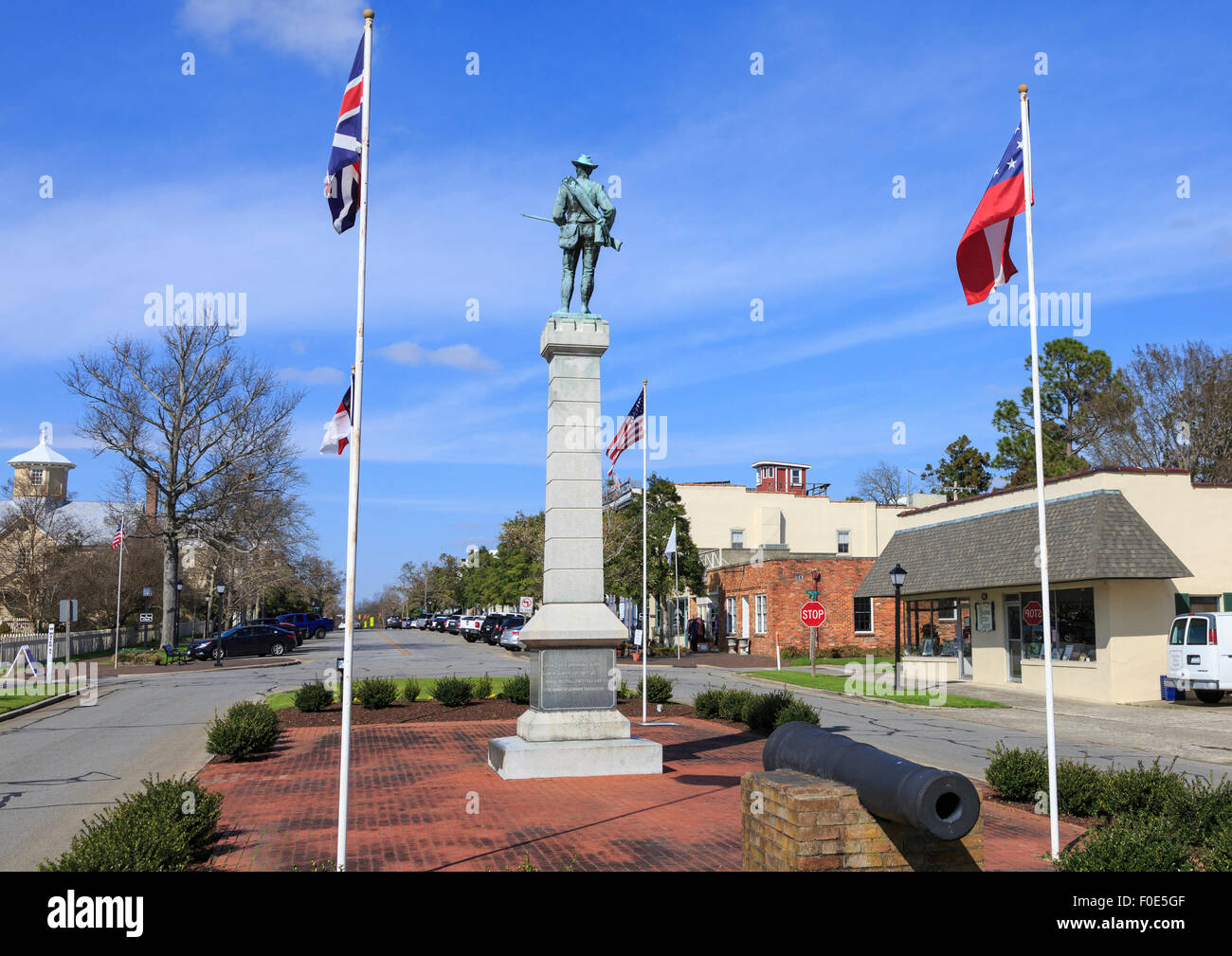 Le centre-ville de Maribor - Monument aux soldats confédérés, North Carolina, USA Banque D'Images