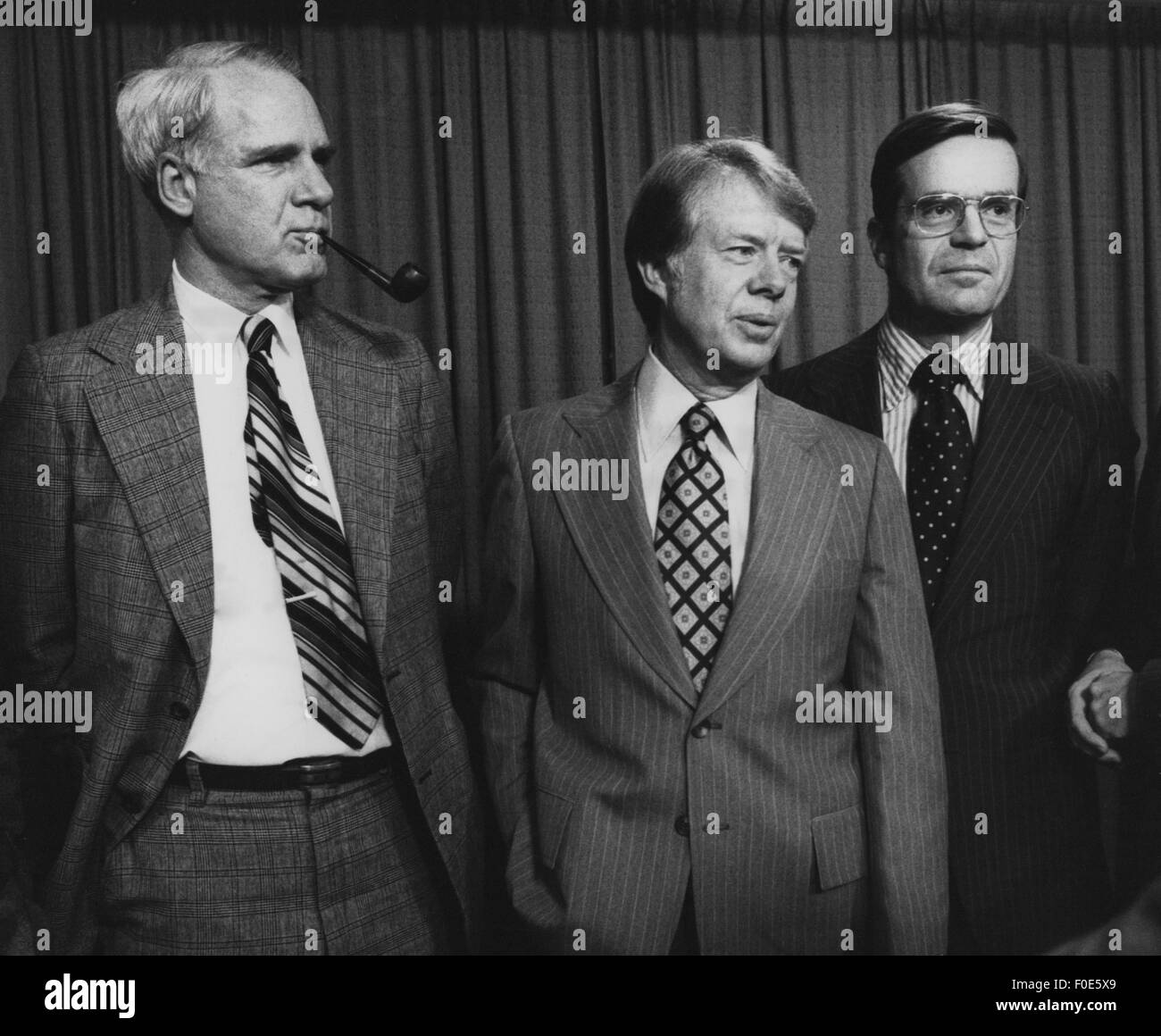 Usa. Feb 8, 2015. Jimmy Carter avec James Schlessinger et Ted Sorensen. © Ken Hawkins/ZUMA/Alamy Fil Live News Banque D'Images