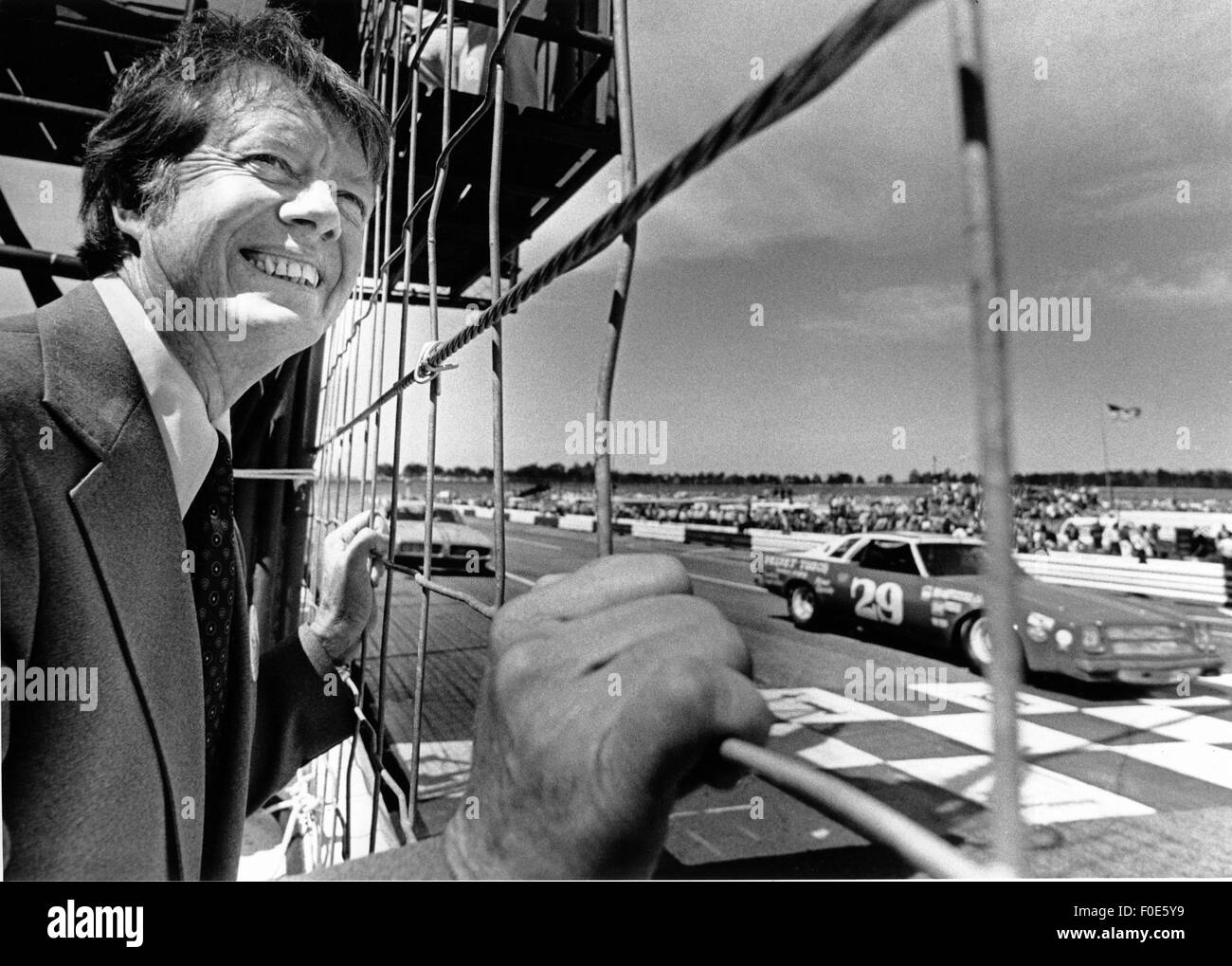 Hampton, Virginia, USA. 7 Février, 2015. Jimmy Carter lors de campagnes lors d'une course de NASCAR stock car à l'Atlanta International Speedway. © Ken Hawkins/ZUMA/Alamy Fil Live News Banque D'Images