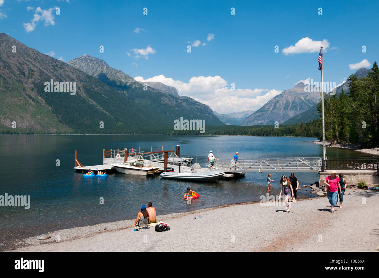 Lake McDonald dans le Glacier National Park, Montana, USA. Banque D'Images