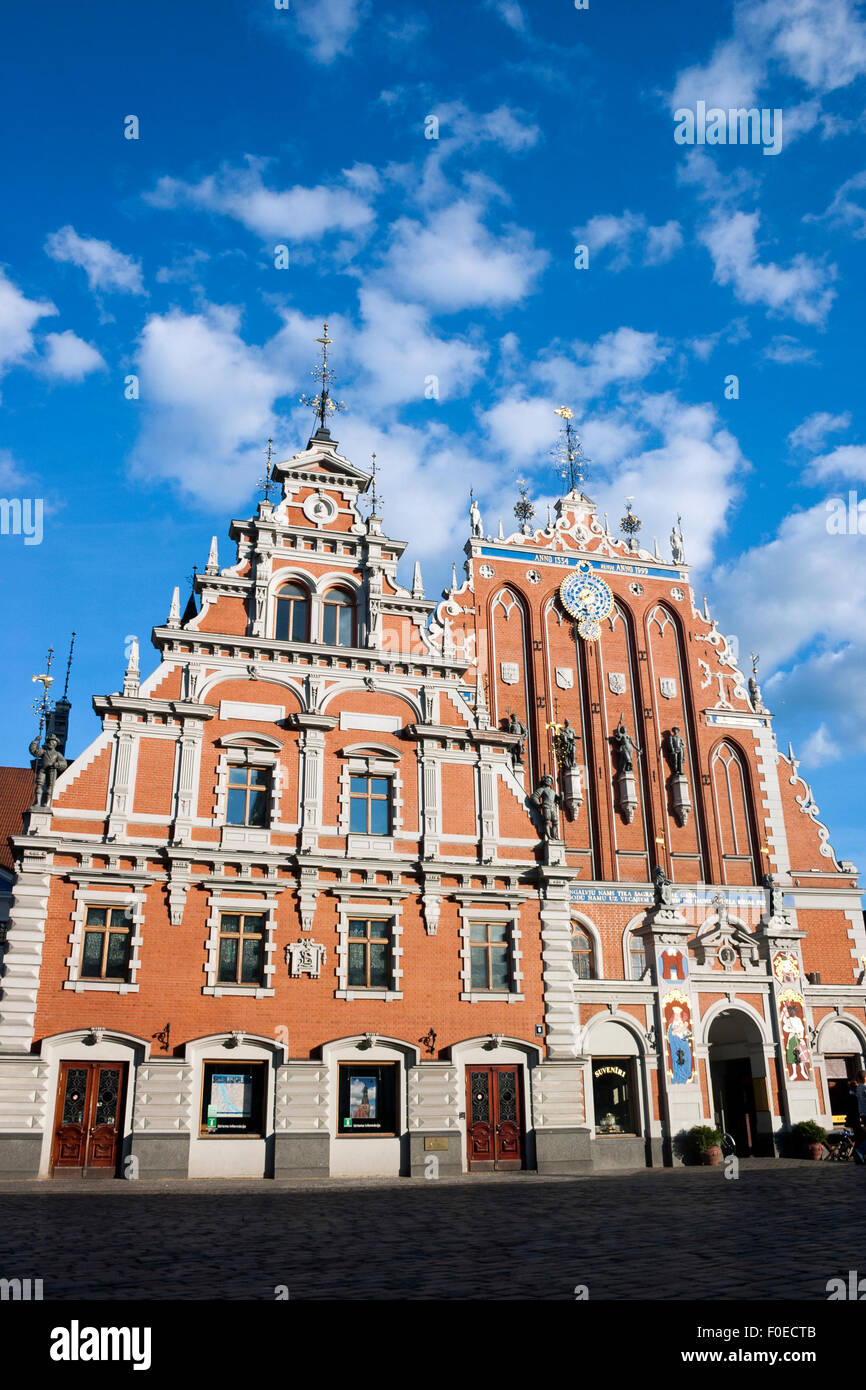 Maison des Têtes Noires (Melngalvju) à Riga, Lettonie Banque D'Images