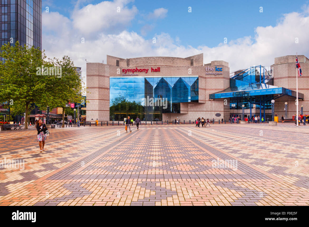 Birmingham Symphony Hall et CPI, Broad Street, Birmingham, Angleterre Banque D'Images