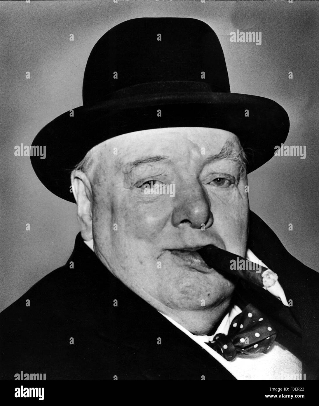 Churchill, Winston, 30.11.1874 - 24.1.1965, homme politique britannique (cons.), portrait, vers 1960, Banque D'Images