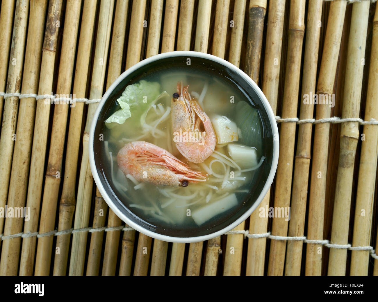 Soupe de fruits de mer cantonais soupe de fruits de mer - dans une cuisine cantonaise. trouvés à Hong Kong, Banque D'Images