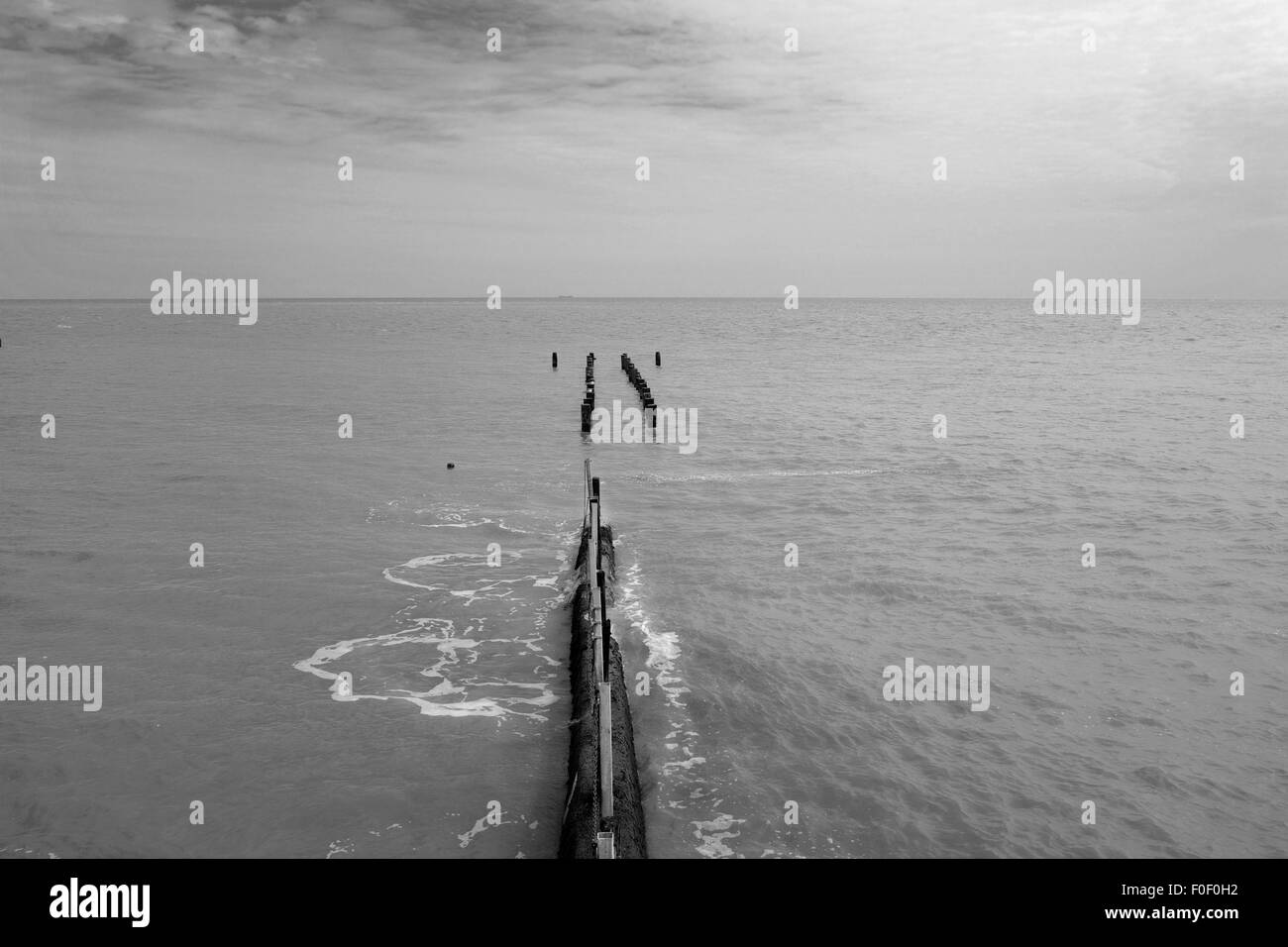 Brise-lames, Suffolk, Angleterre, RU Banque D'Images