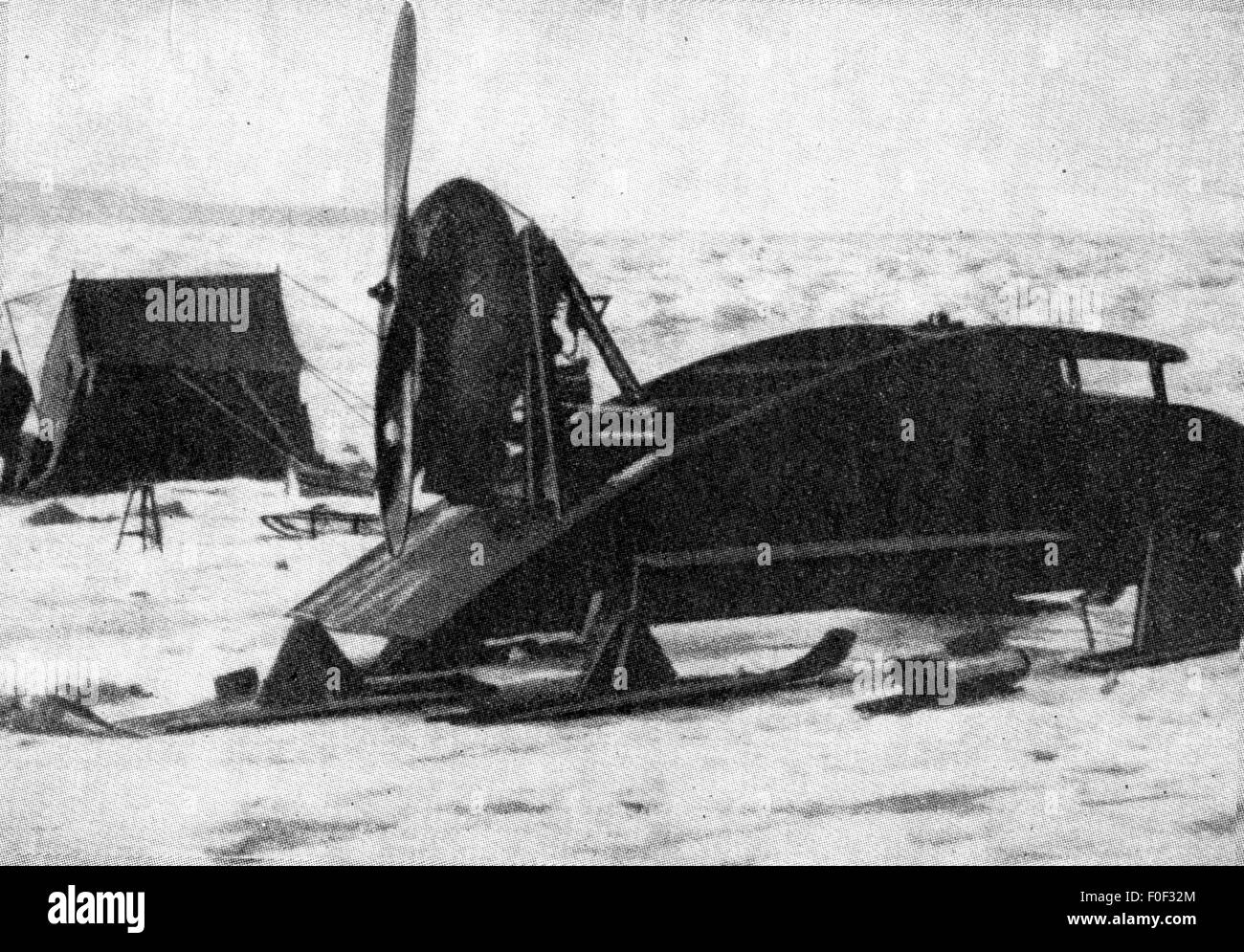 Alfred Wegener, Lothar, 1.11.1880 - novembre 1930, géophysicien allemand, météorologue, son traîneau à hélice, Groenland, 1930, après photo, Banque D'Images