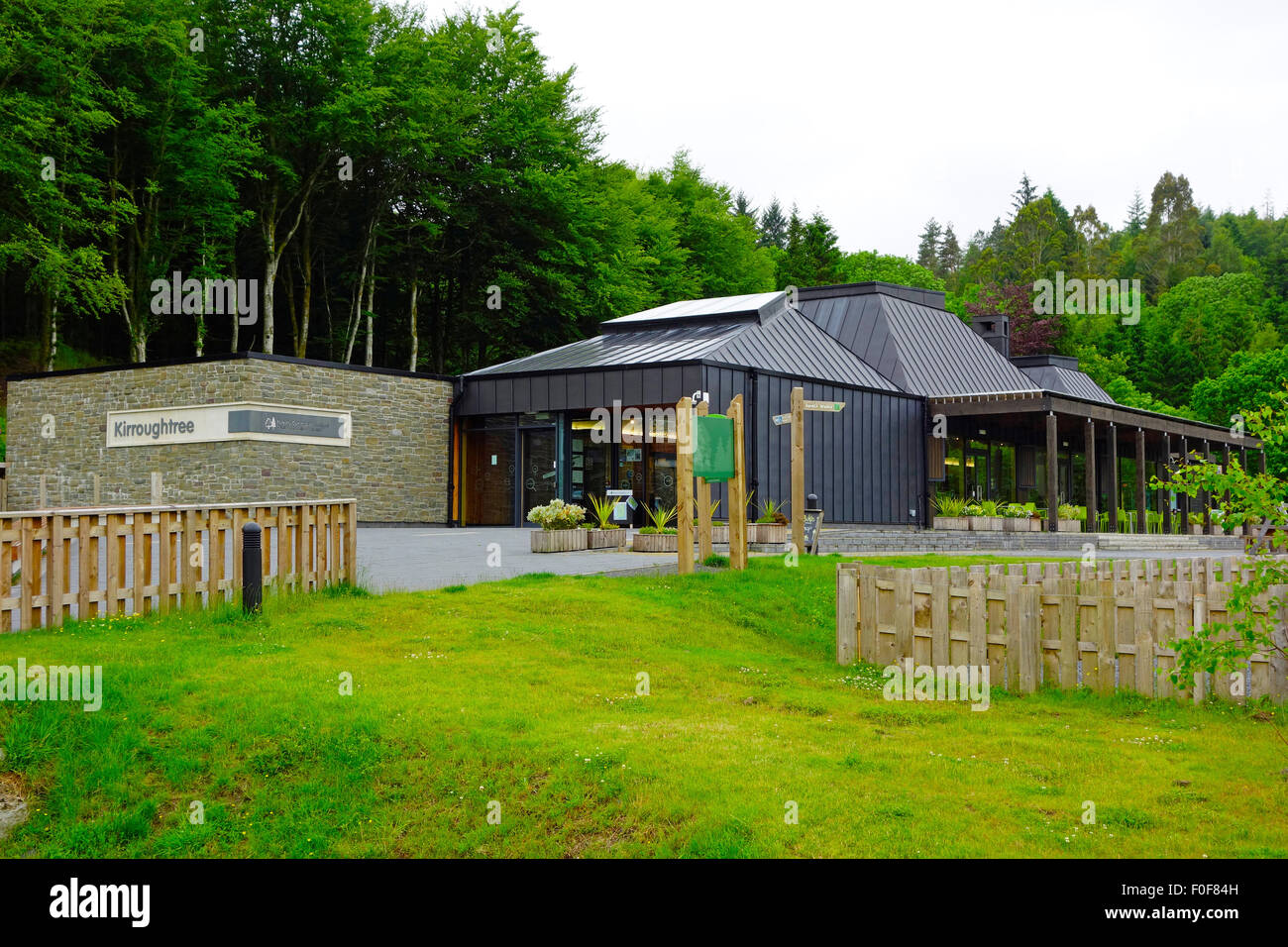 Forêt Kirroughtree Visitor Centre, Galloway Forest Park, Dumfries & Galloway, Scotland, UK Banque D'Images