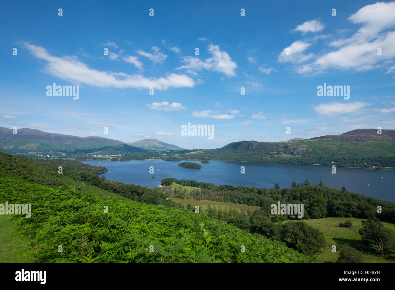 L'avis de Derwentwater de Catbells est tombé près de Keswick dans le Lake District Banque D'Images