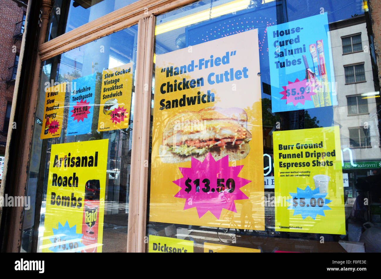 Jesse's deli brooklyn atlantic avenue lutte propriétaires louer lieu Boerum Hill deli re-marques comme emporium artisanal pour protester louer Banque D'Images