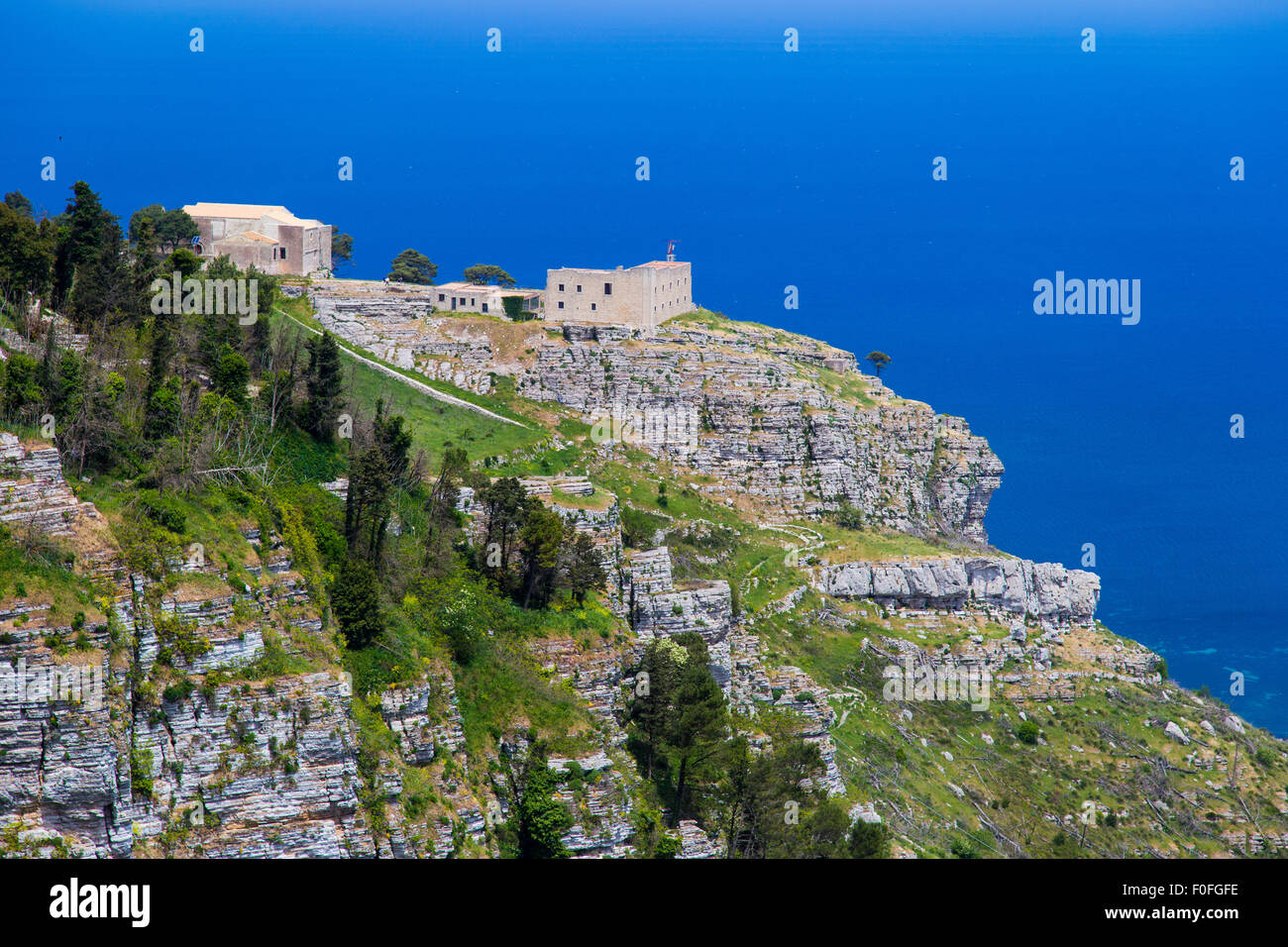 Une vue aérienne sur le Musée des Arts et Métiers de Erice Banque D'Images