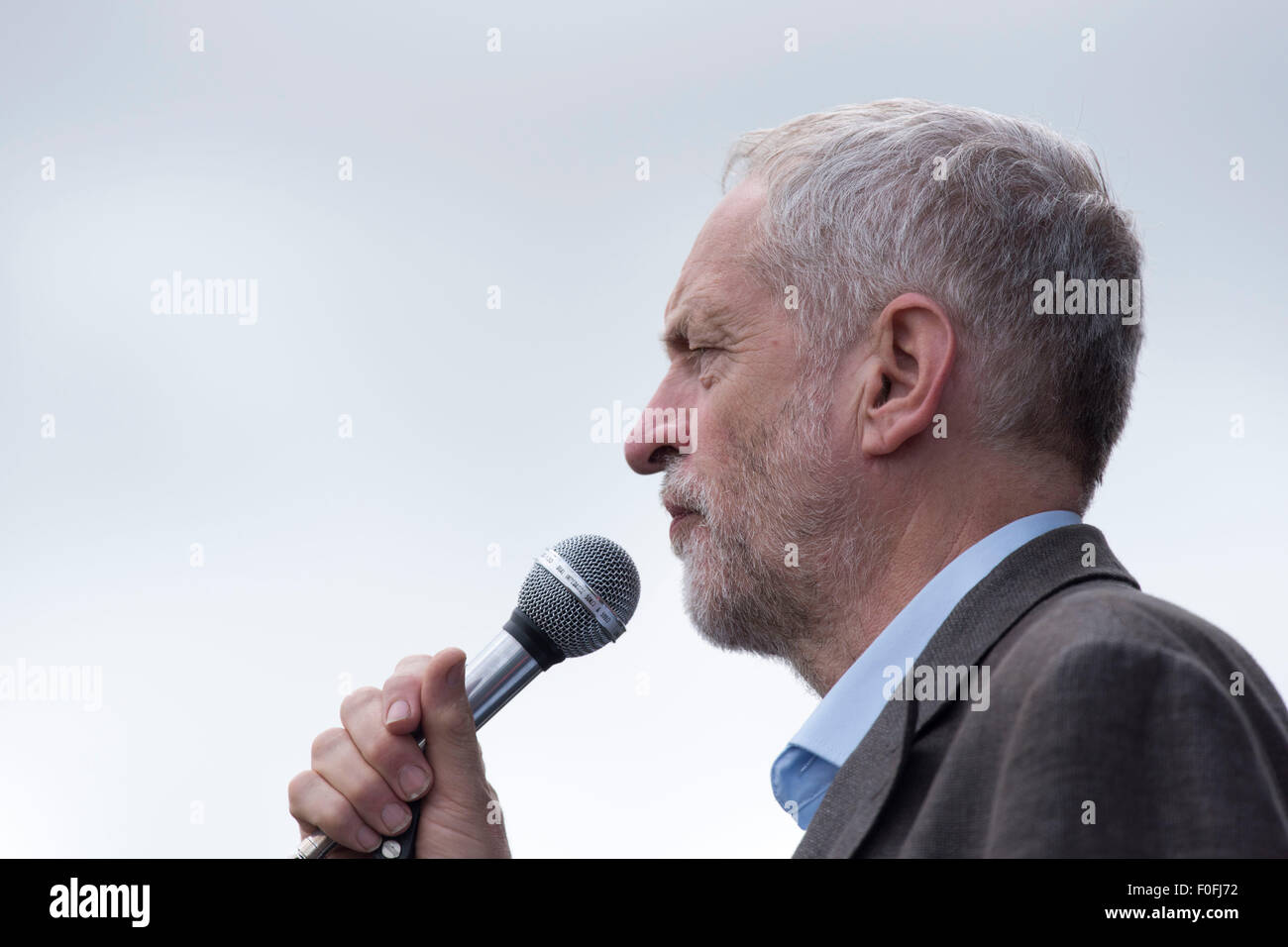 Candidat à la direction du travail MP Jeremy Corbyn. Banque D'Images
