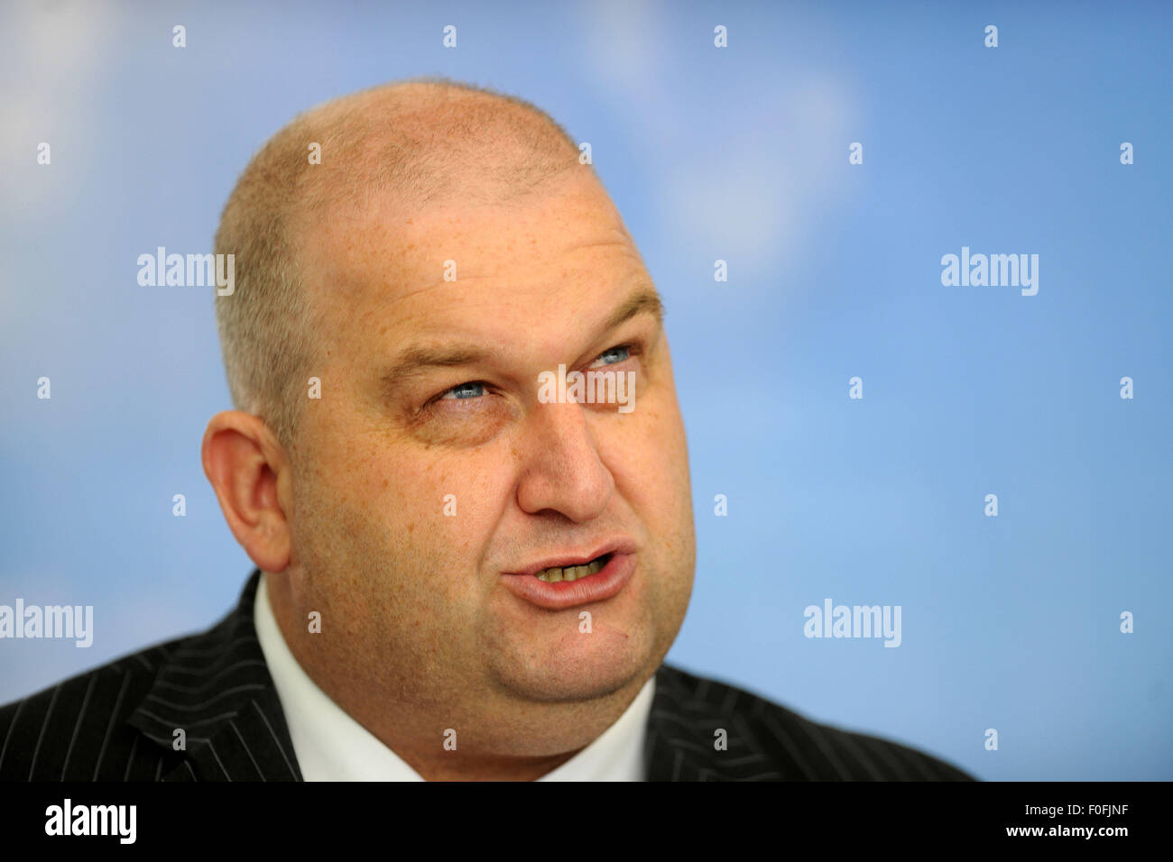 Carl Sargeant AM pour Alyn et Deeside dans le Nord du Pays de Galles et ministre des Ressources naturelles. Banque D'Images