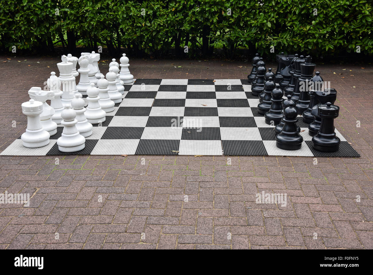 Conseil d'échecs en plein air géant Banque D'Images