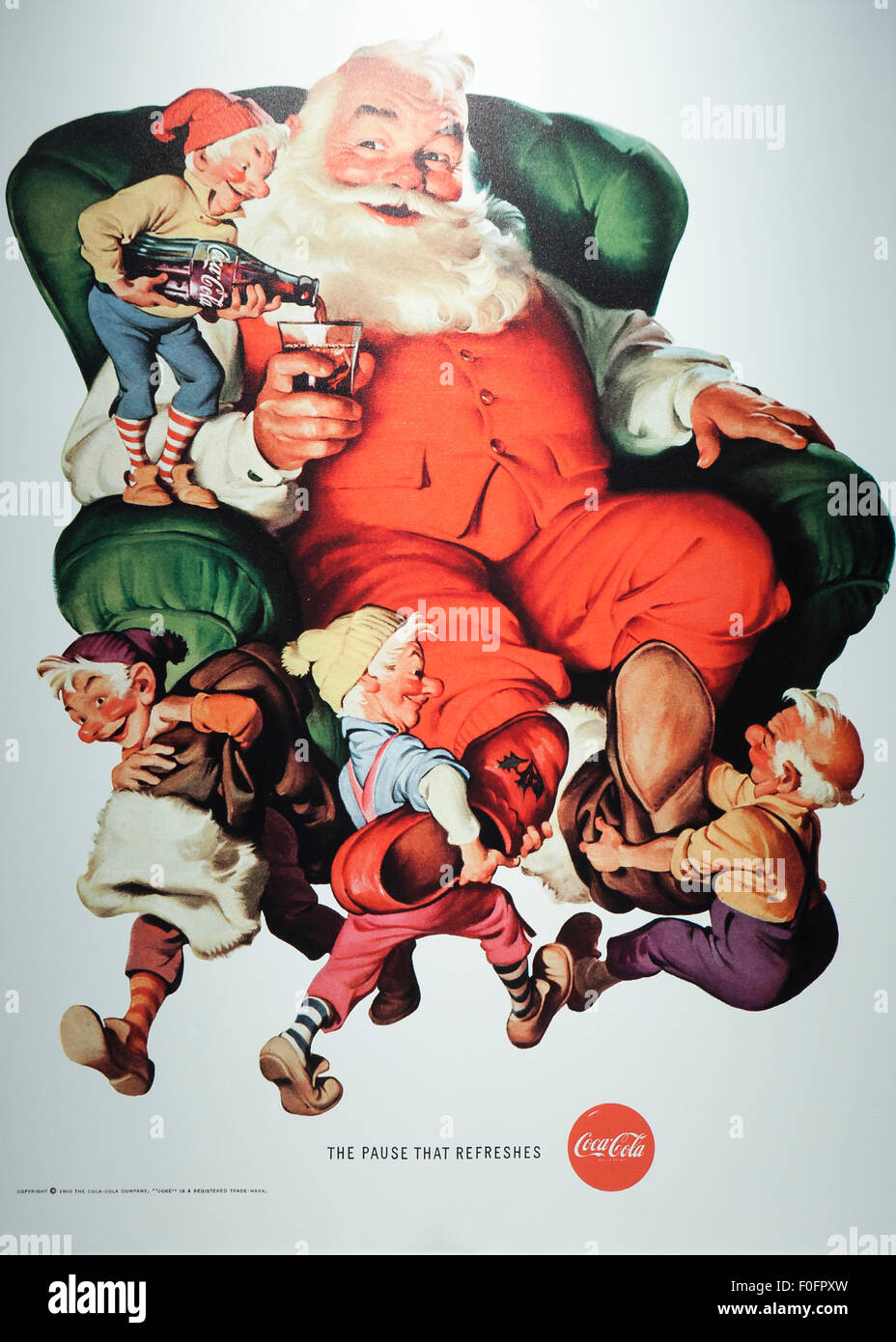 Vintage Coca-Cola l'annonceur, vers 1960 Banque D'Images