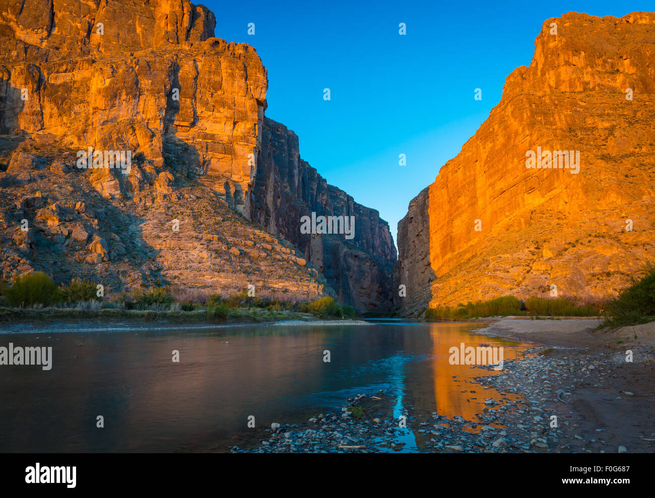 Le Parc National Big Bend au Texas est la plus grande zone protégée du Désert de Chihuahuan aux États-Unis. Banque D'Images