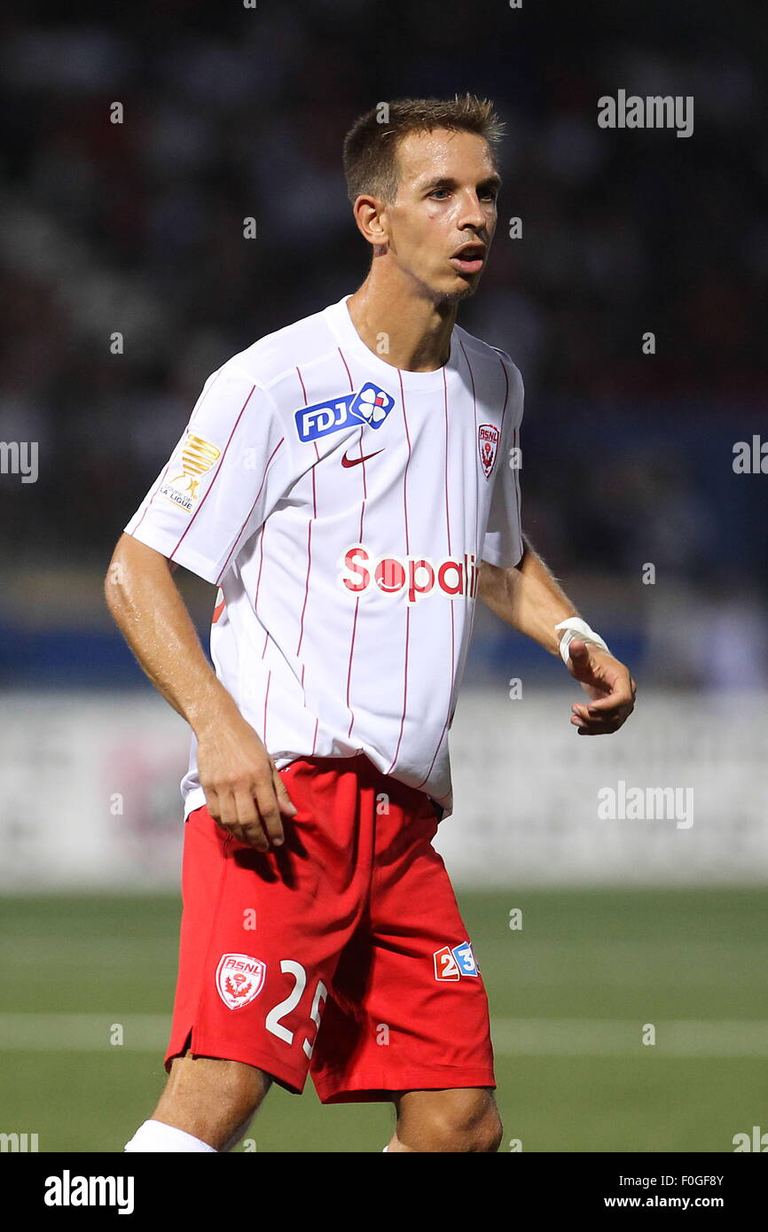 Benoit PEDRETTI - 11.08.2015 - Nancy/Chateauroux - Coupe de la Ligue .Photo : Fred Marvaux/Icon Sport Banque D'Images