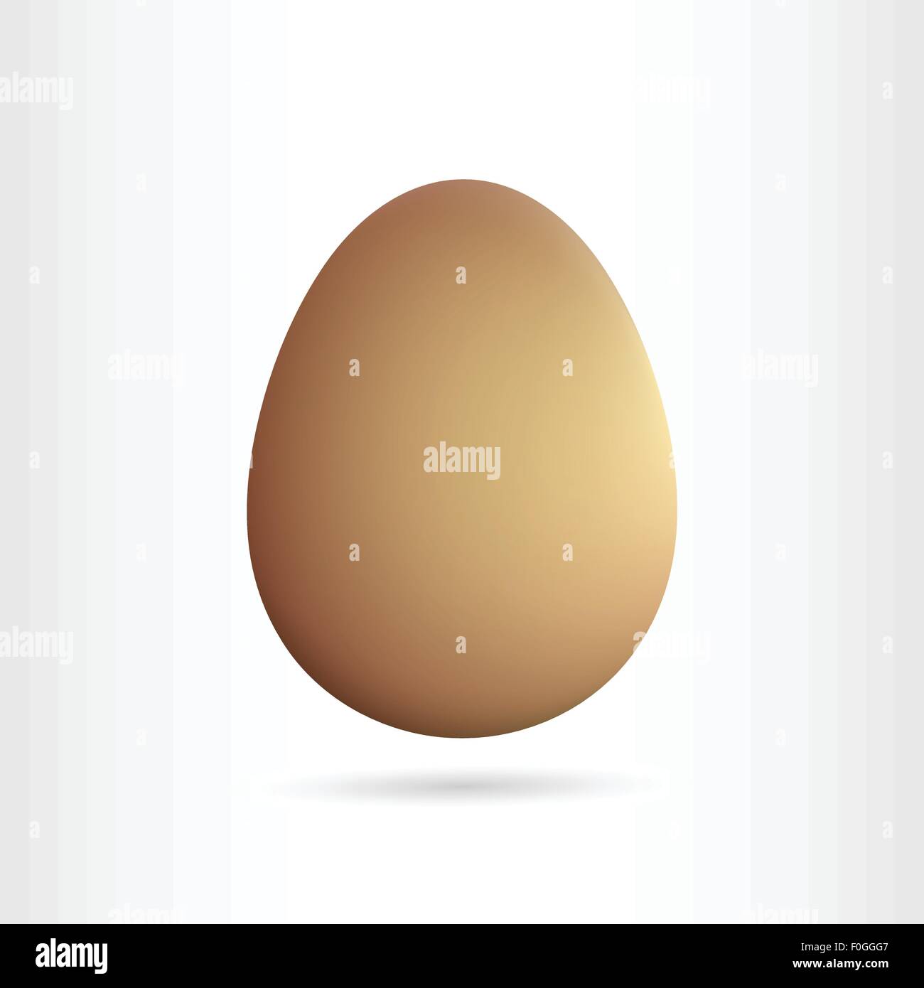 Seul brown egg vector illustration isolé Illustration de Vecteur