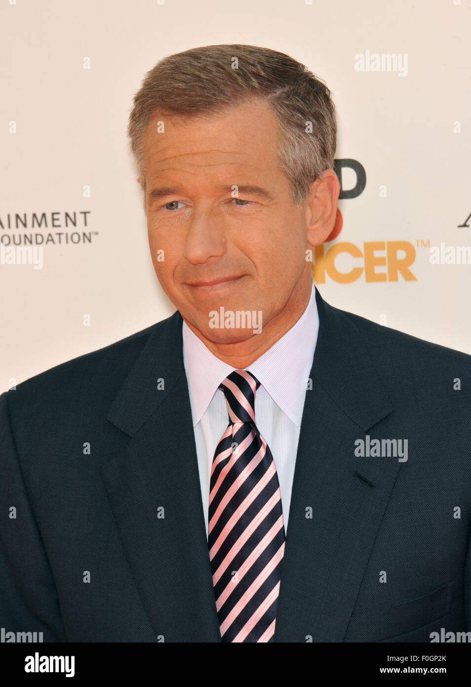 LOS ANGELES, CA - le 10 septembre 2010 : TV news anchor Brian Williams sur le Stand Up to Cancer à l'événement Les studios Sony Pictures, Culver City. Banque D'Images