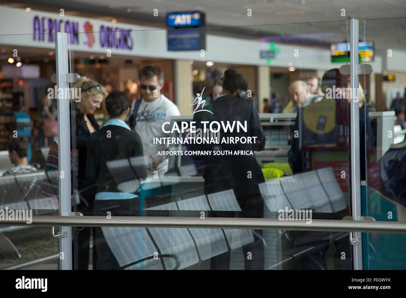 À l'intérieur de l'aéroport international de Cape Town, Cape Town, Western Cape, Afrique du Sud Banque D'Images