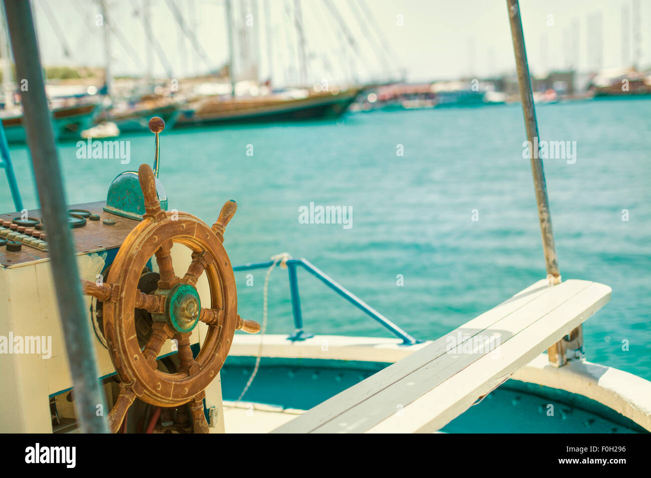 Vieux bateau volant de bois Banque D'Images