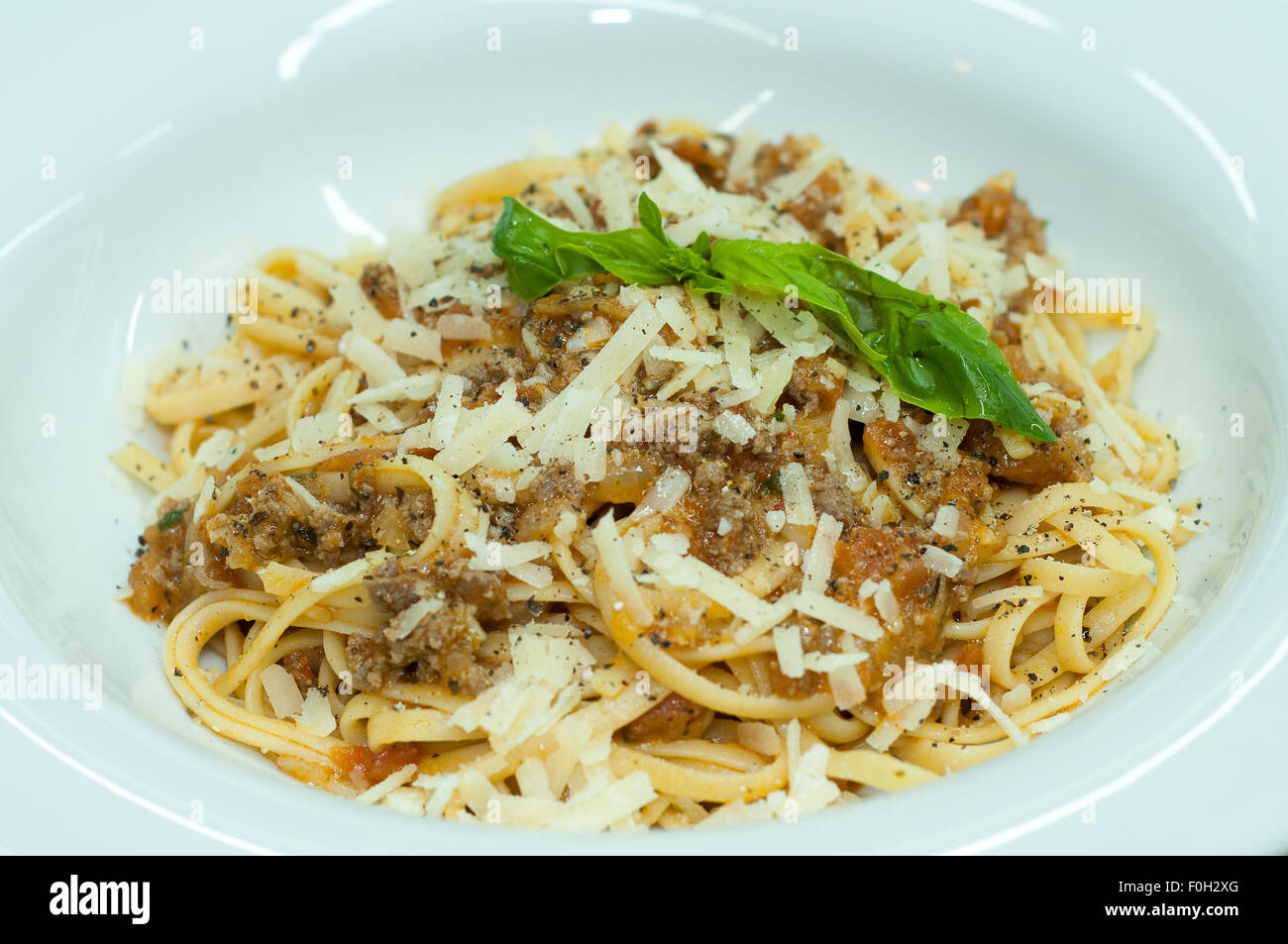 Spaghettis à la bolognaise Banque D'Images