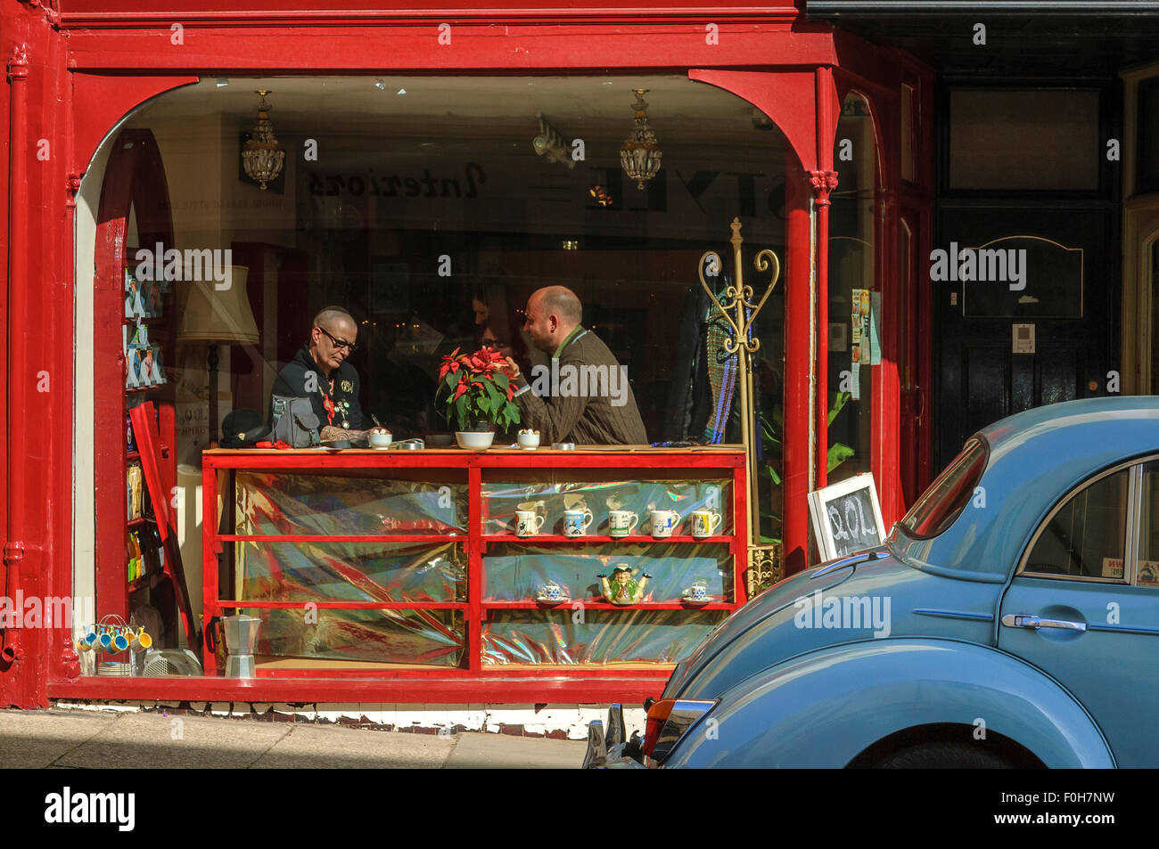 Cafe society. St Leonards on Sea. Hastings. East Sussex. UK Banque D'Images