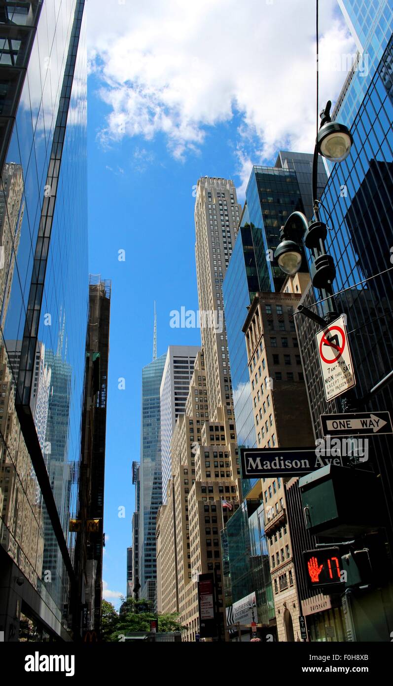 Un New York Street view. Banque D'Images