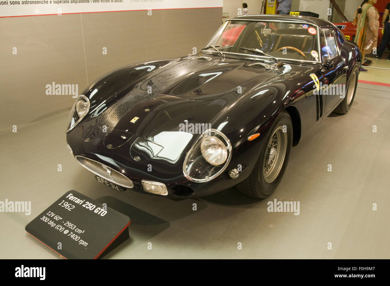 Musée Ferrari (Musée Ferrari à Maranello, Italie). Ferrari 250 GTO (1962). Banque D'Images
