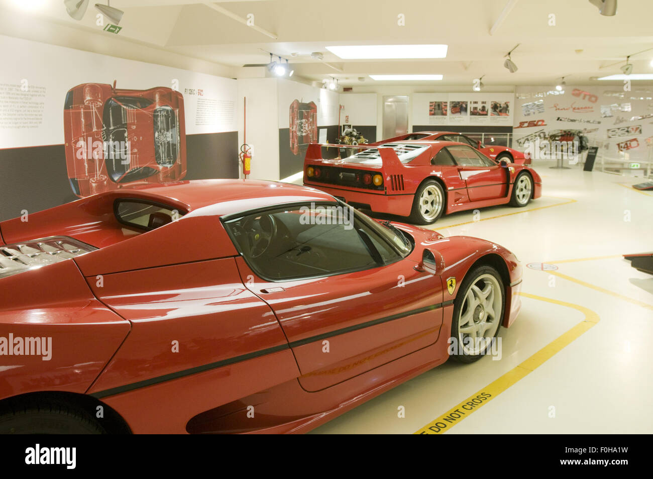 Musée Ferrari (Musée Ferrari à Maranello, Italie). Ferrari F40. Banque D'Images