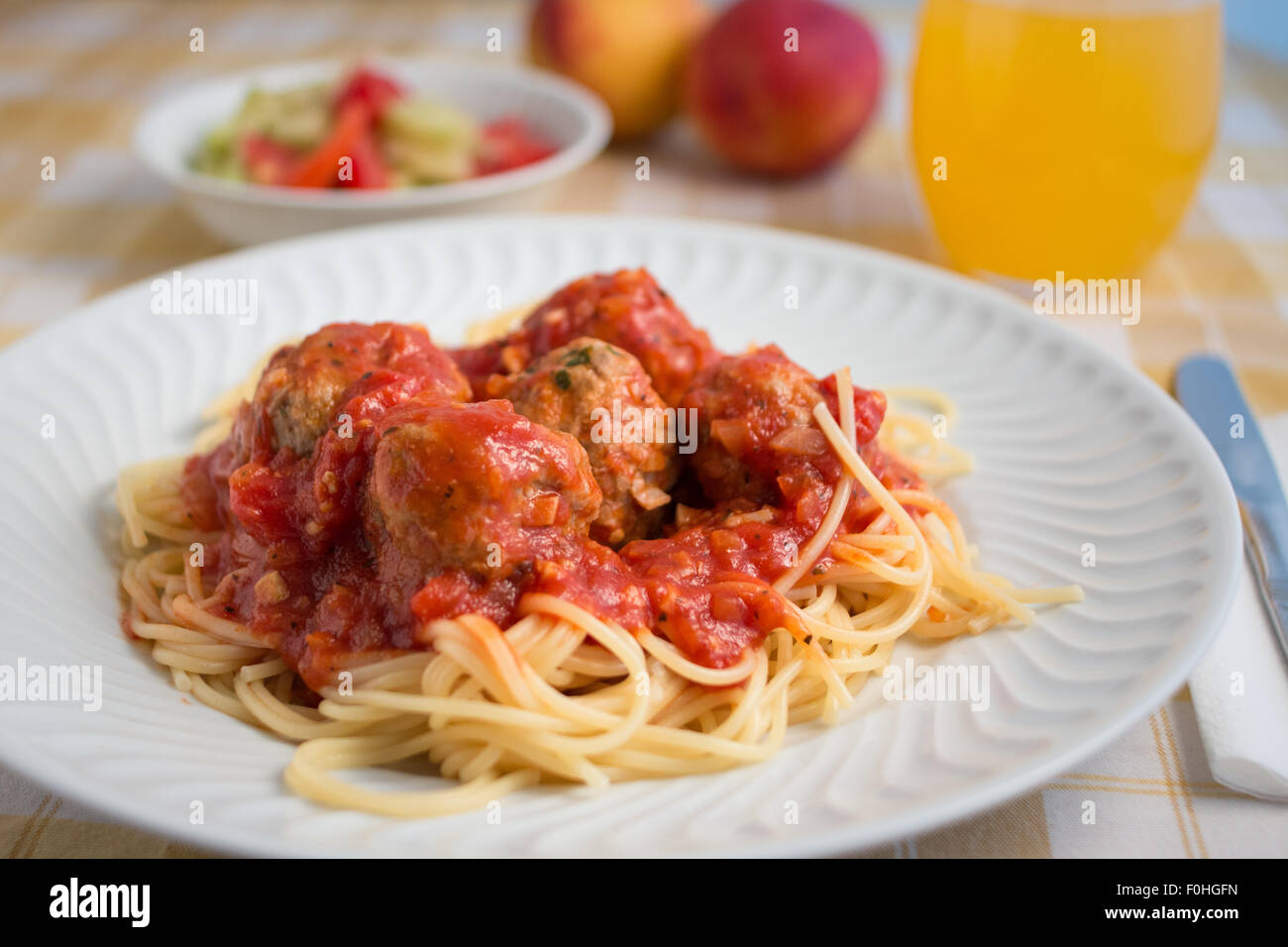 Boulettes de viande à la bolognaise Banque D'Images