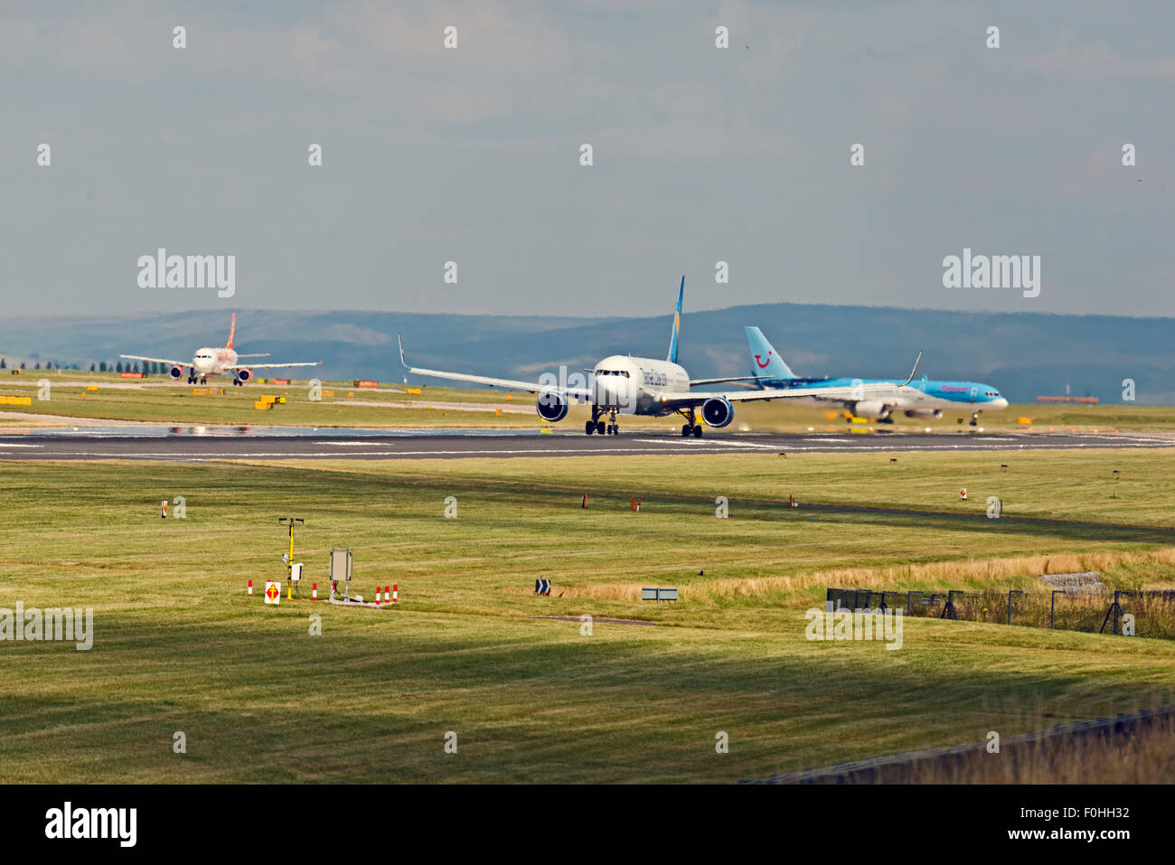 Boeing 767 G-TCCA Condor Flugdienst Manchester Airport england uk départ thomos cook Banque D'Images