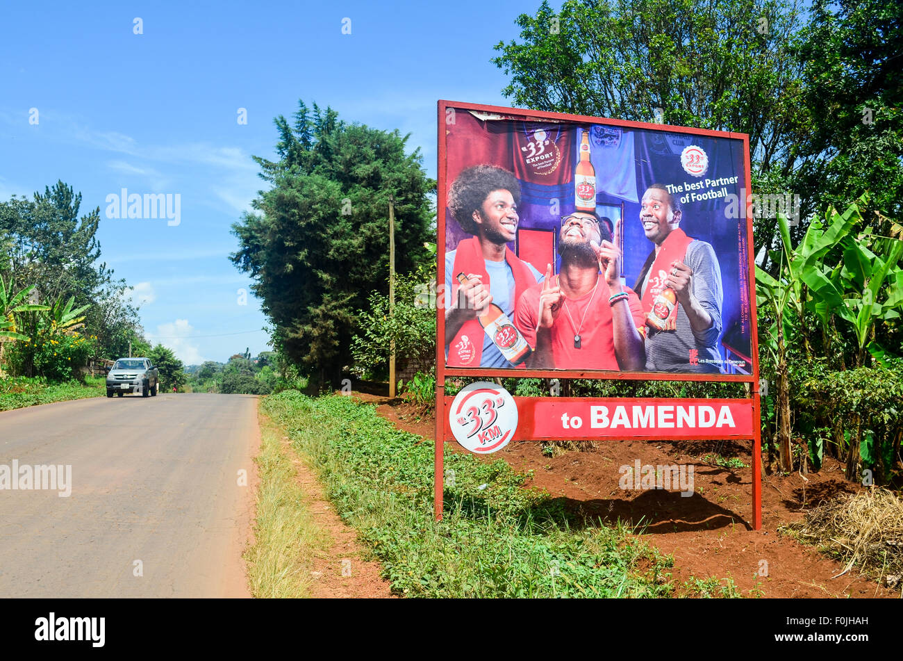 33 annonces de bière en Afrique Banque D'Images