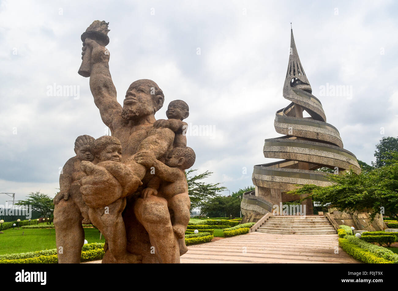 Le monument à Yaoundé, capitale du Cameroun Banque D'Images