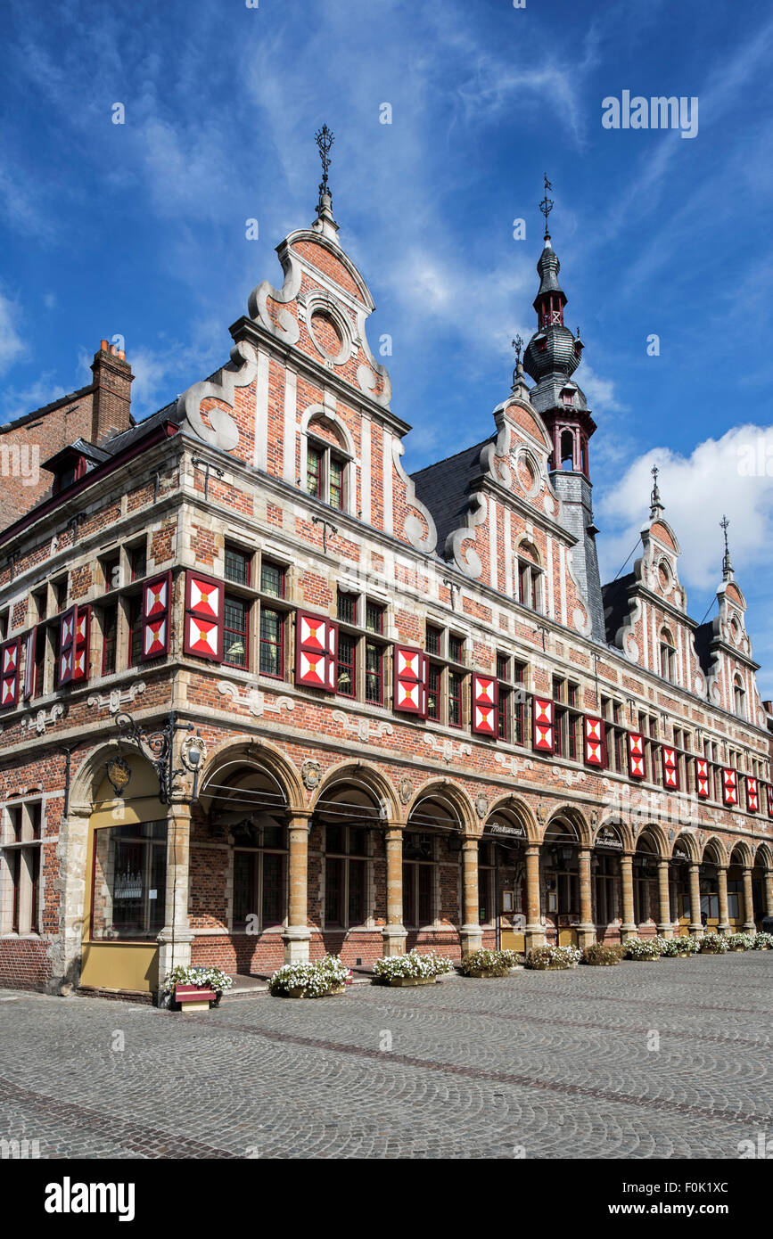 La bourse d'Amsterdam, sur la place de la ville dans la région de Aalst / Alost, Flandre orientale, Belgique Banque D'Images