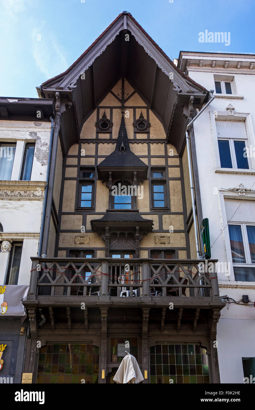 Berceau de la prêtre flamand Adolf Daens à Aalst / Alost, Flandre orientale, Belgique Banque D'Images
