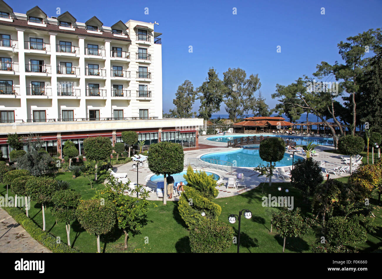 Méditerranée 5 étoiles resort hotel en Turquie Banque D'Images