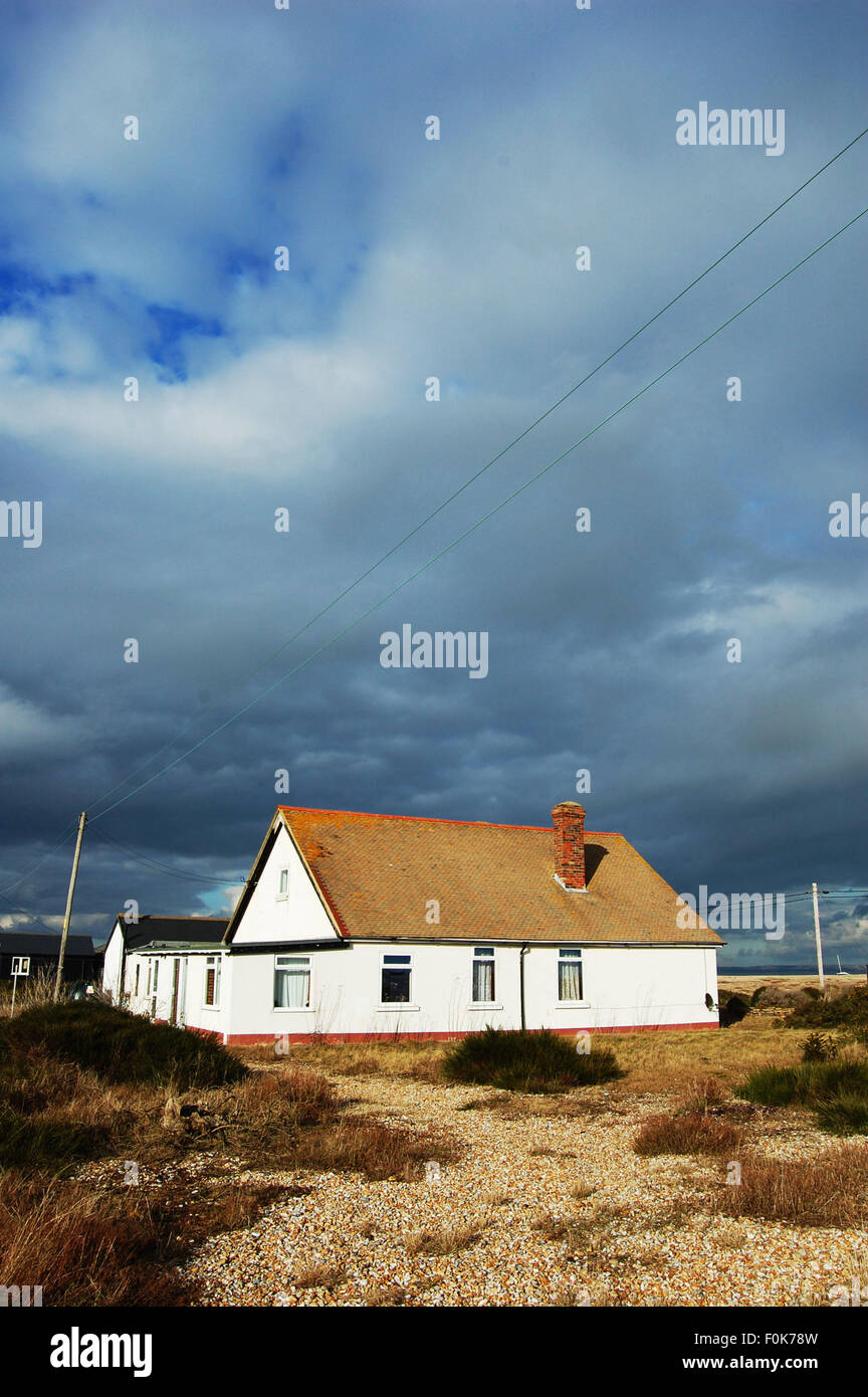 Chalet de la plage de dormeur, Kent, Angleterre Banque D'Images