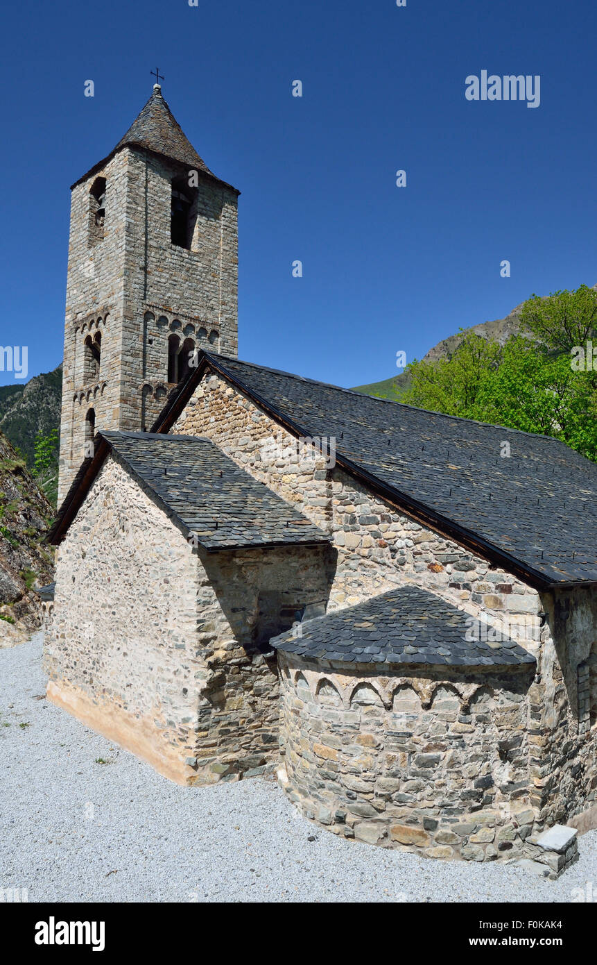 Église romane catalane de la Vall de Boi Banque D'Images